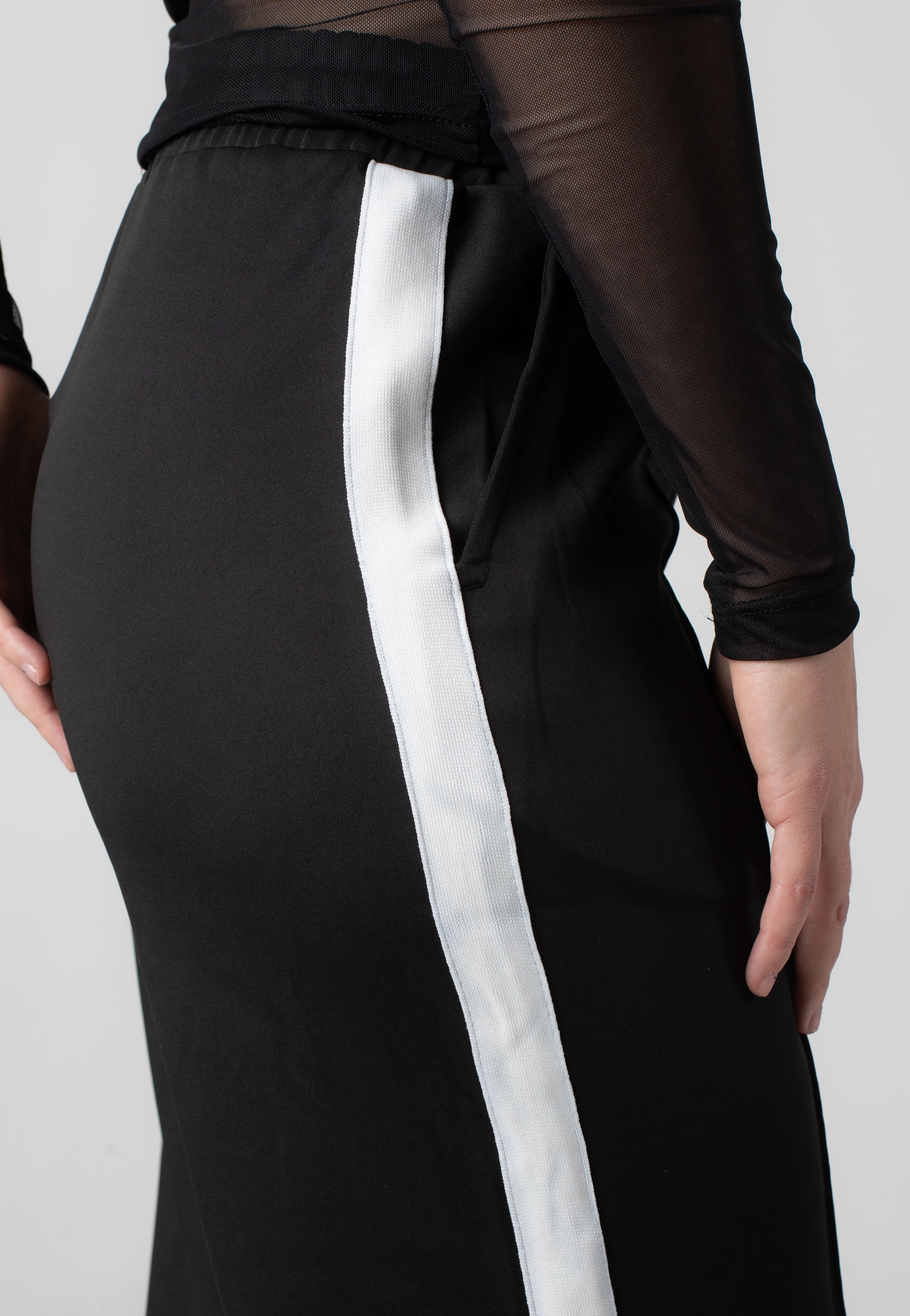 Noisy May - Jenna Sporty Track Black White - Sweat Pants | Women-Image