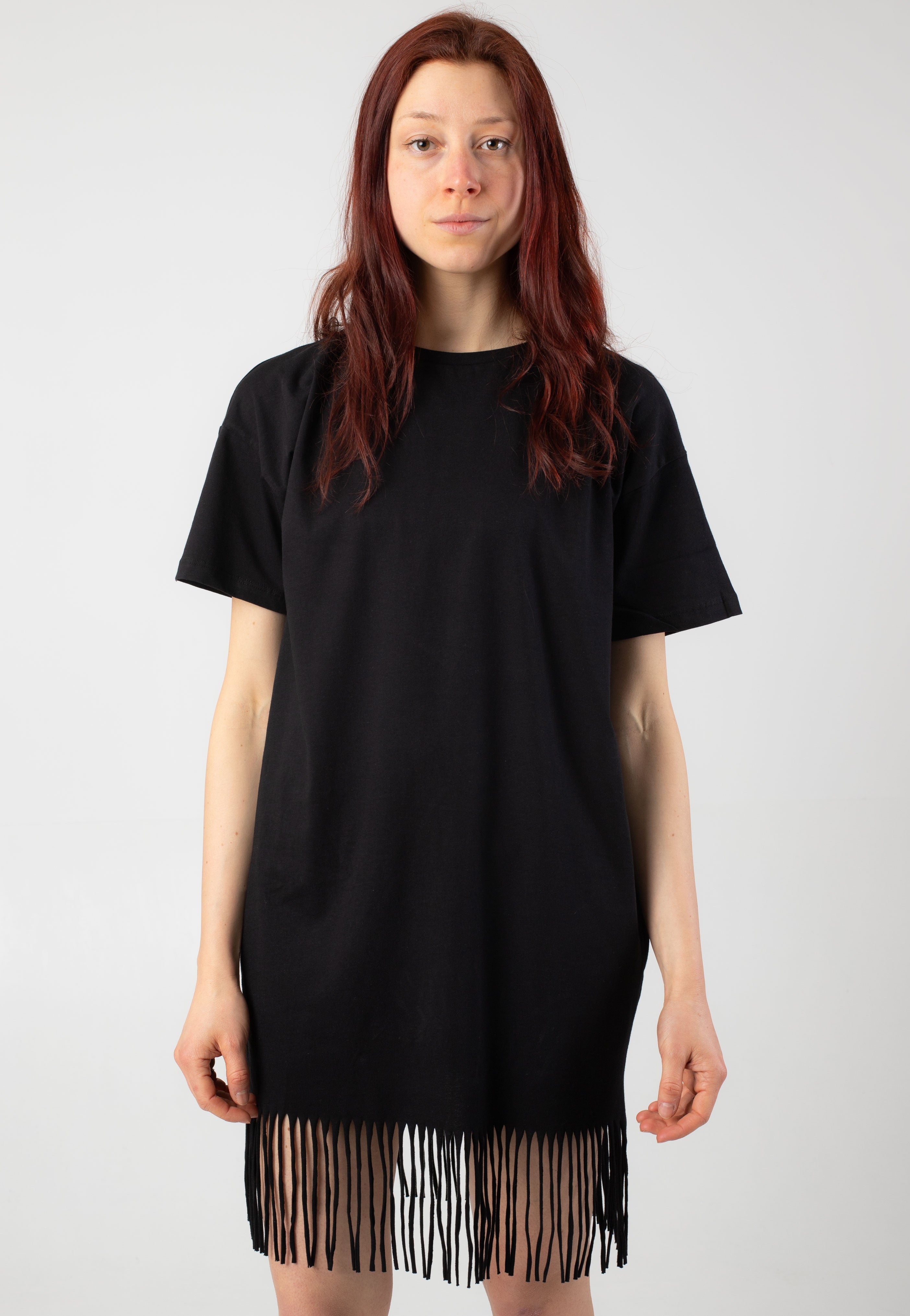 Noisy May - Keyla Fringe O Neck Black - Dress | Women-Image