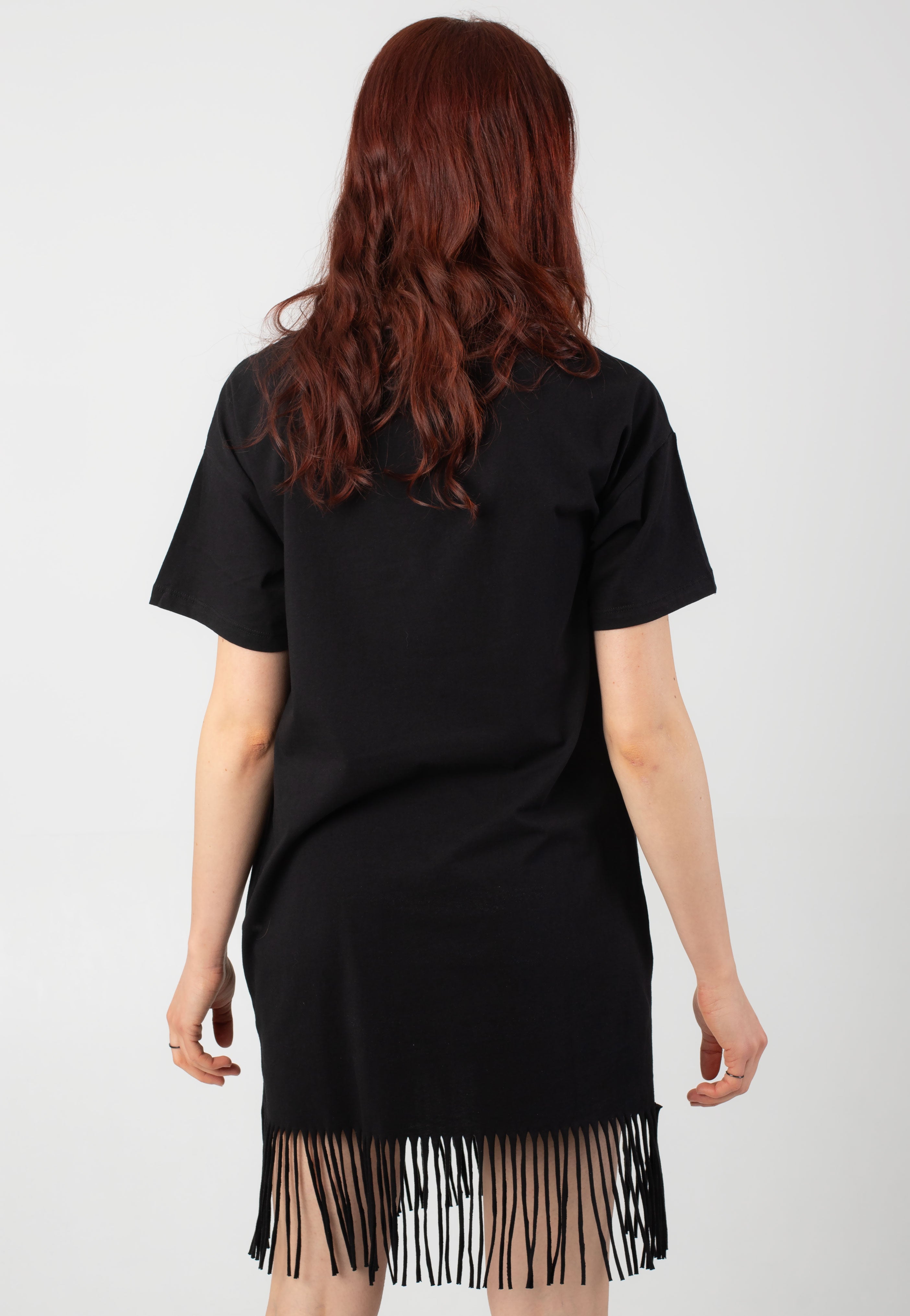 Noisy May - Keyla Fringe O Neck Black - Dress | Women-Image