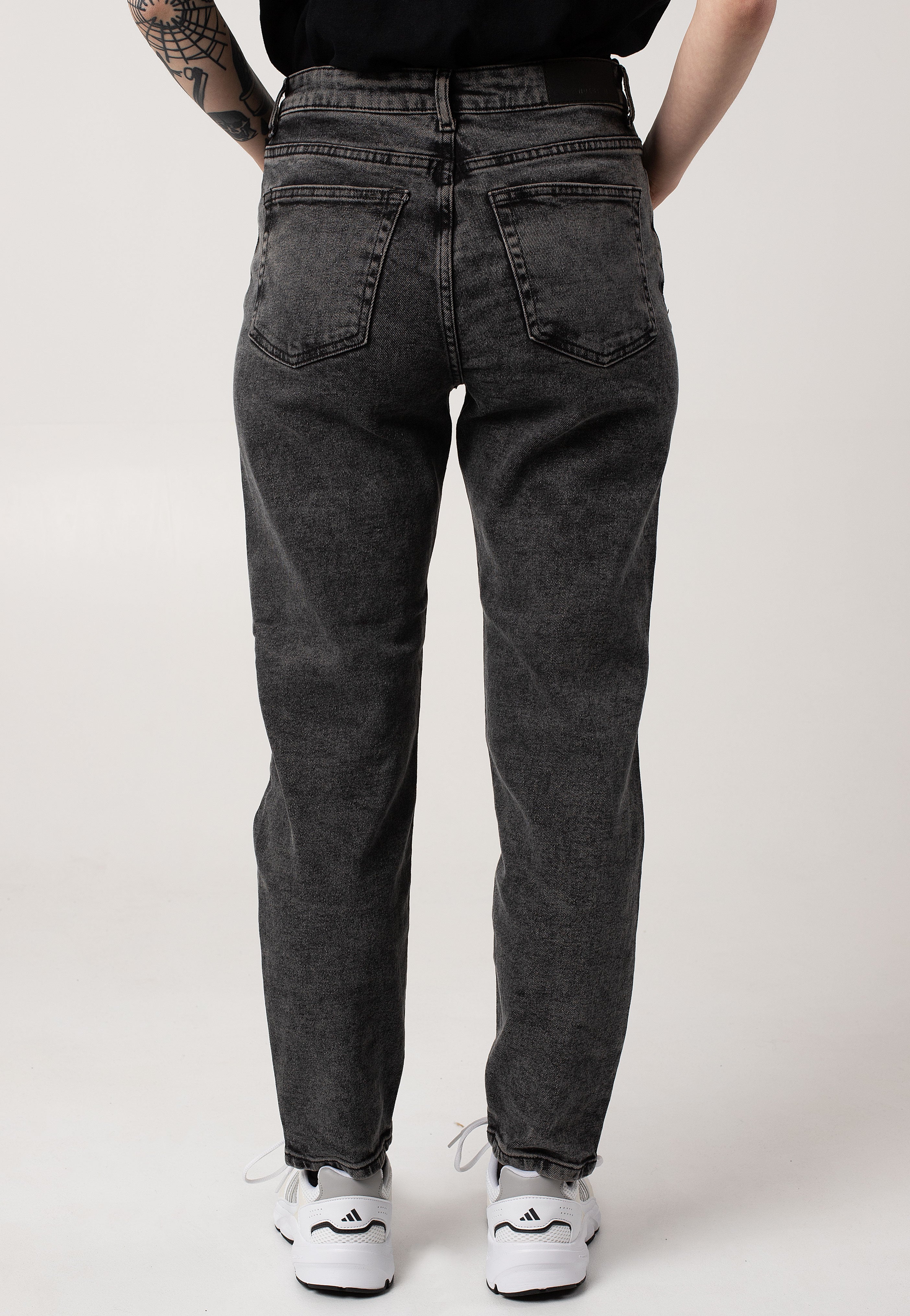 Noisy May - Moni Straight Ank Acid Dark Grey Denim - Jeans | Women-Image