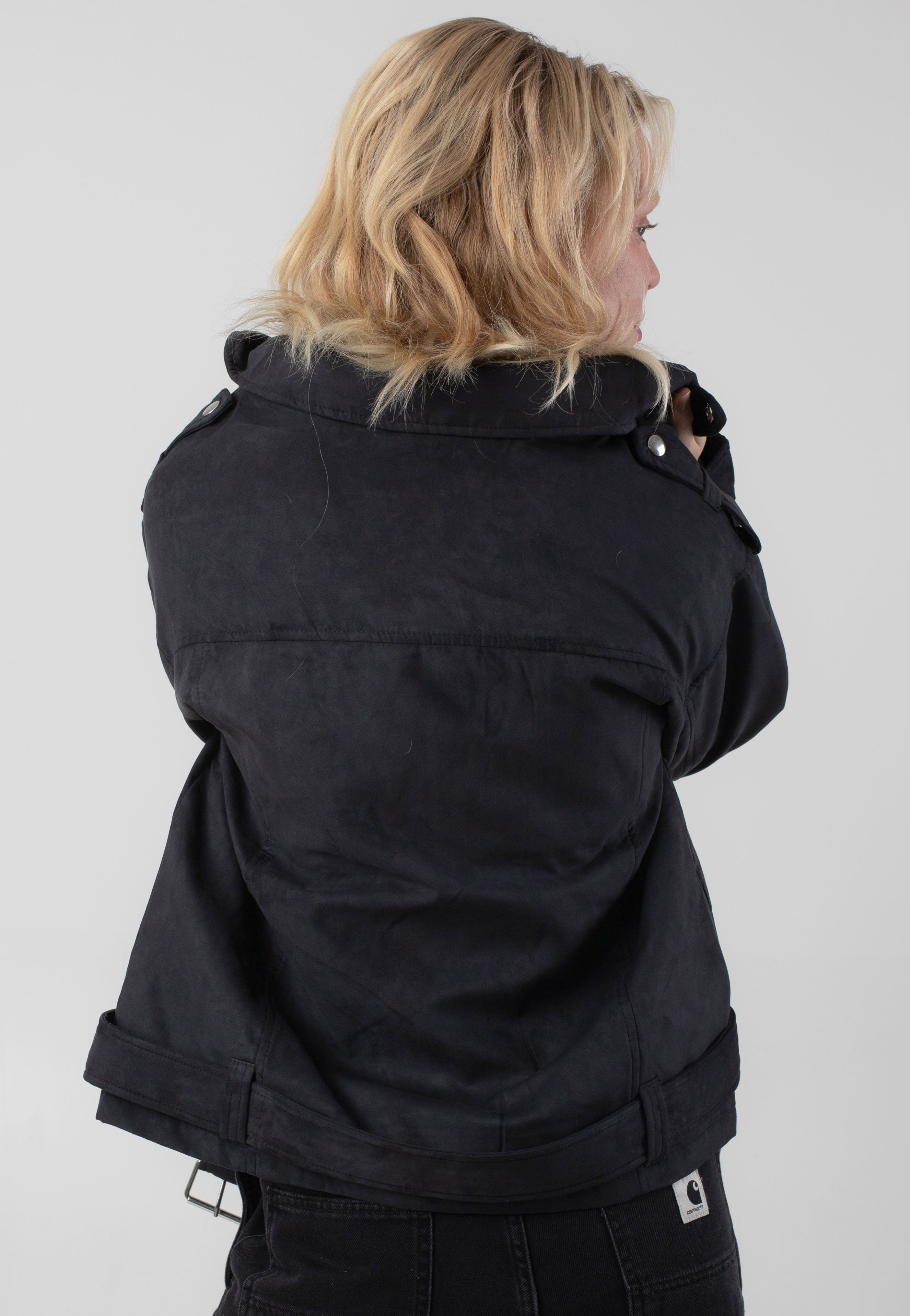 Noisy May - Paulina Suede Oversize Biker Black - Jacket | Women-Image