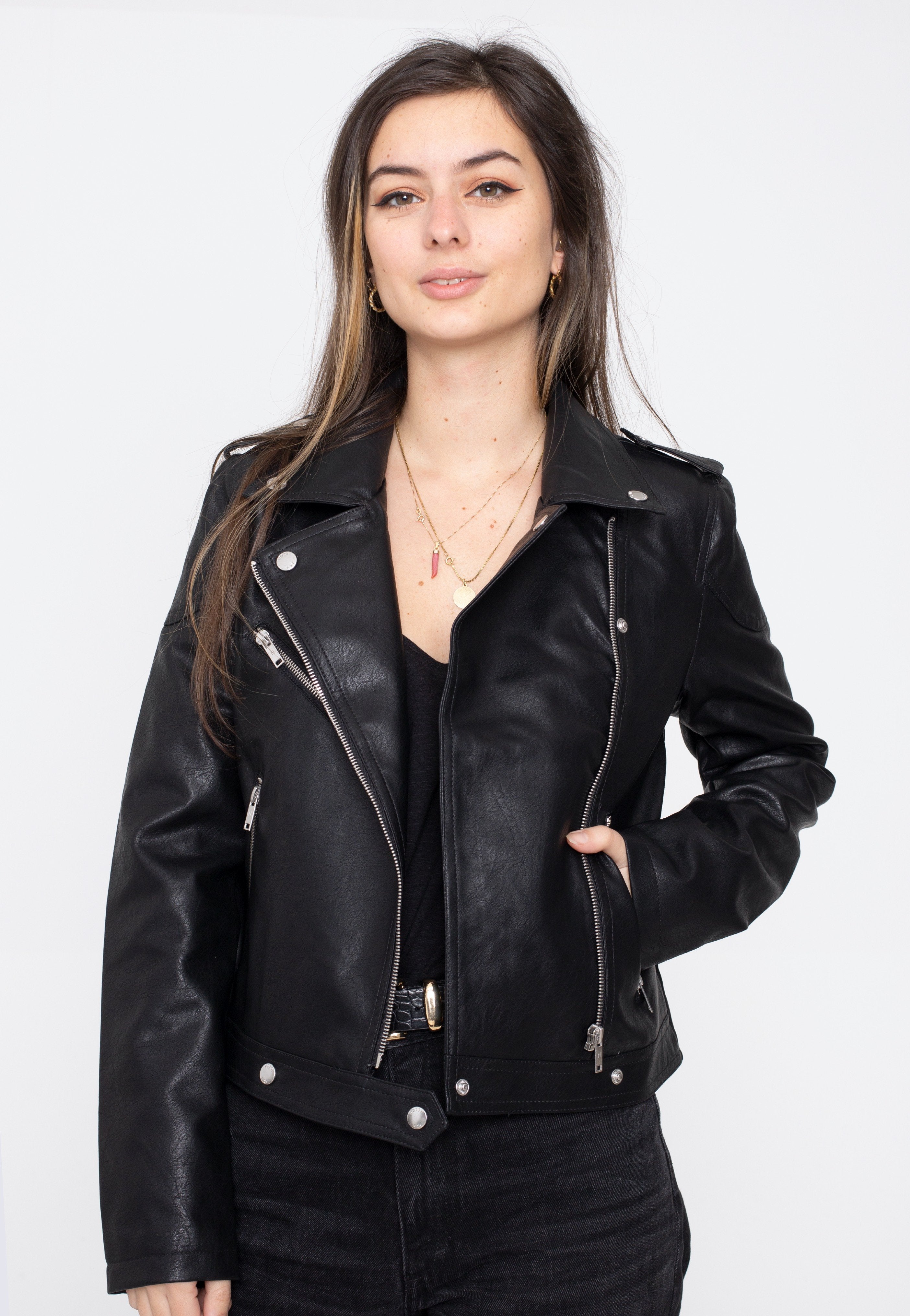 Noisy May - Rollo Black - Leather Jacket