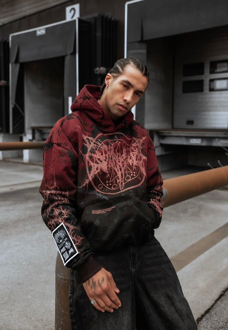 Stay Cold Apparel - Oathbound Heavy Oversized Black/Red - Hoodie