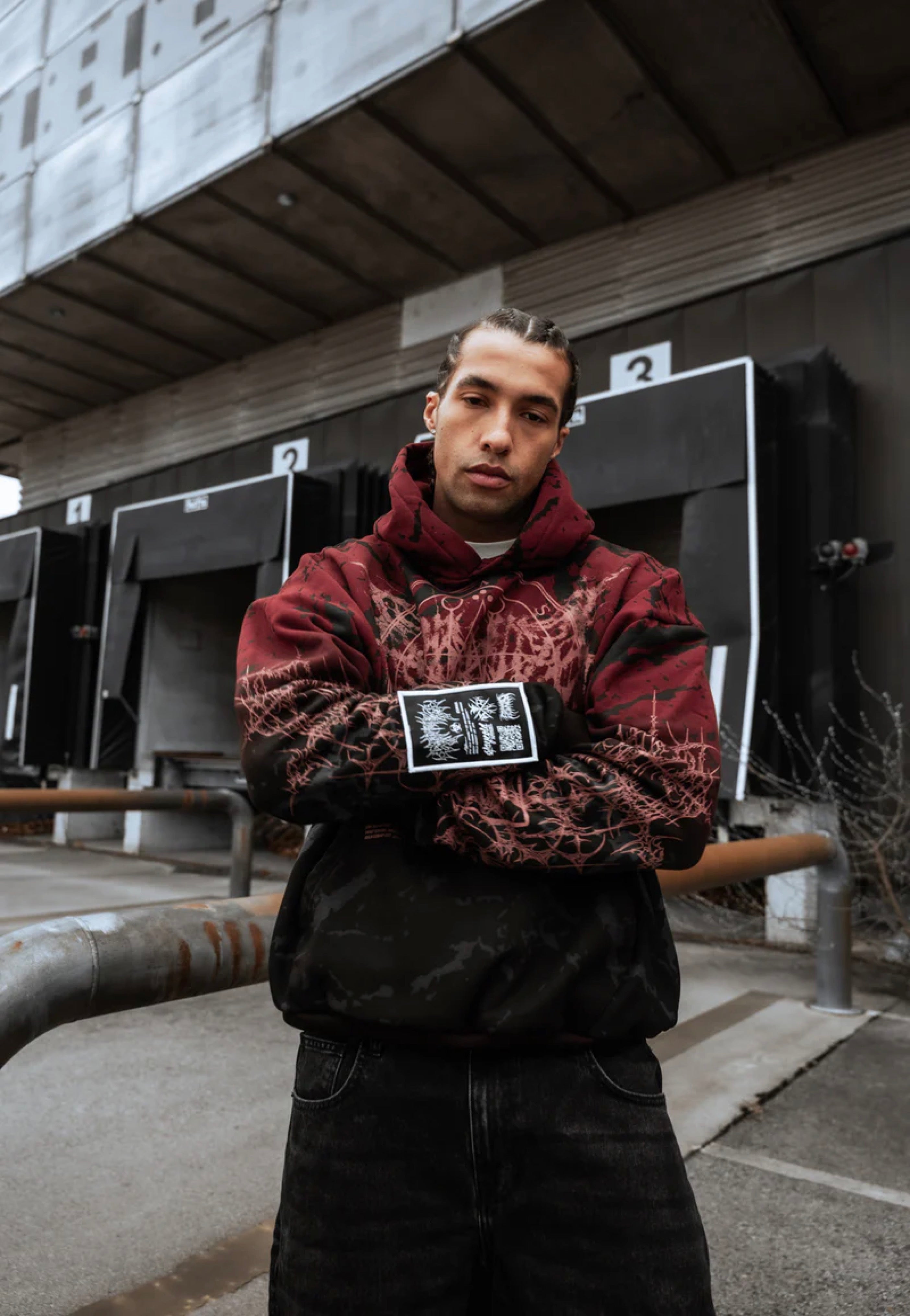 Stay Cold Apparel - Oathbound Heavy Oversized Black/Red - Hoodie | Men-Image