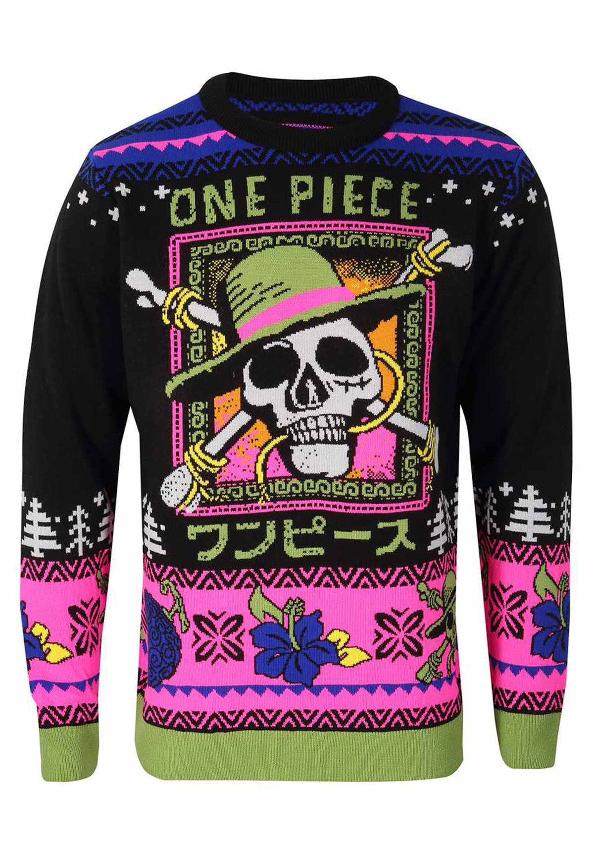 One Piece Skull Xmas Knit Jersey de punto
