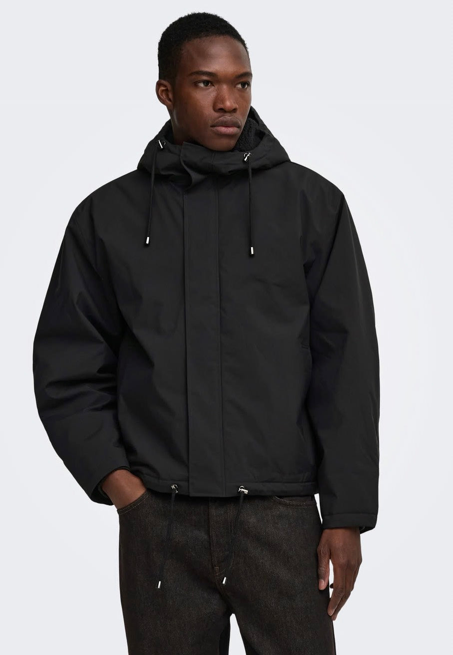 Only & Sons Alex Black/Black Sherpa Chaqueta