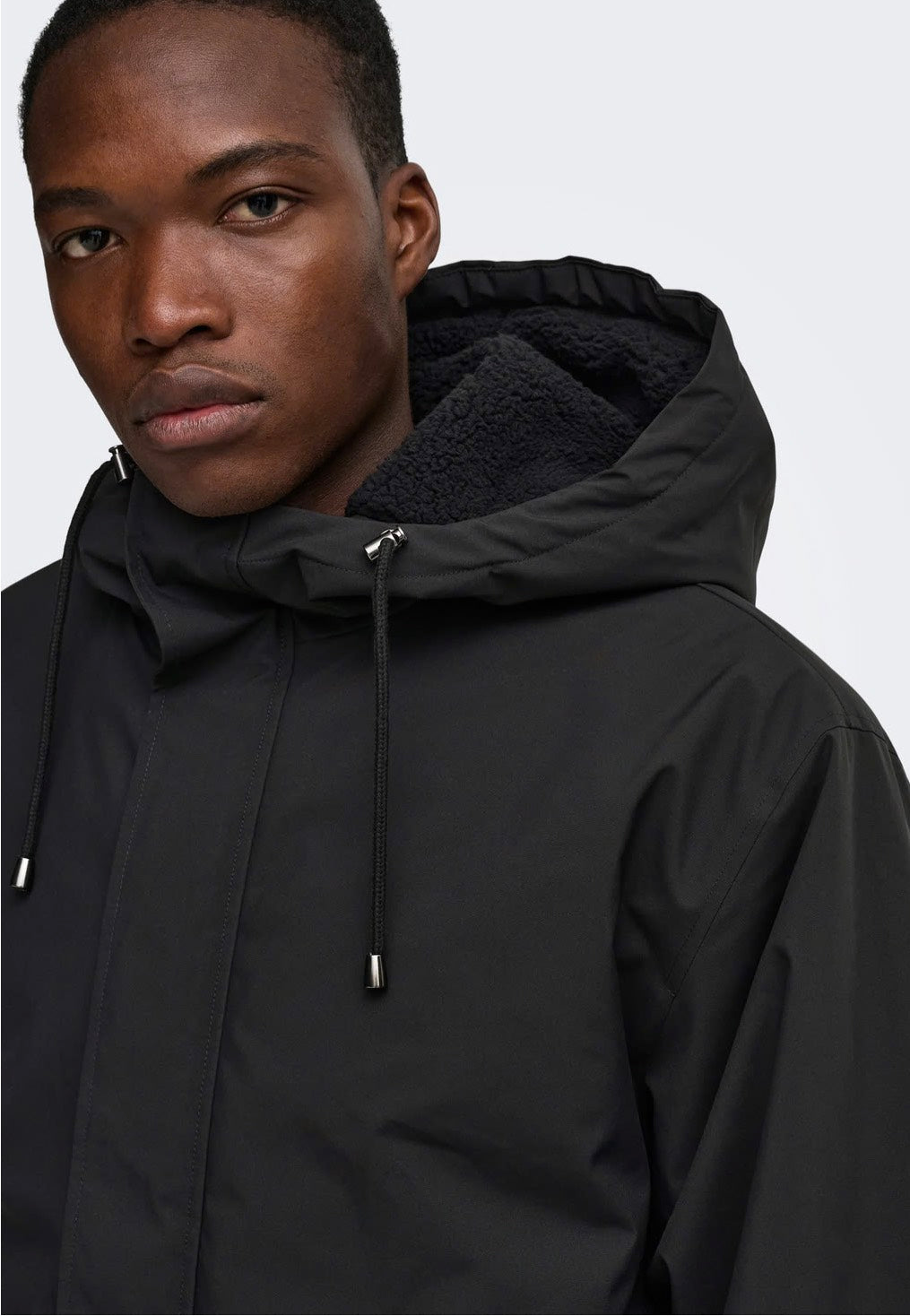 Only & Sons Alex Black/Black Sherpa Chaqueta