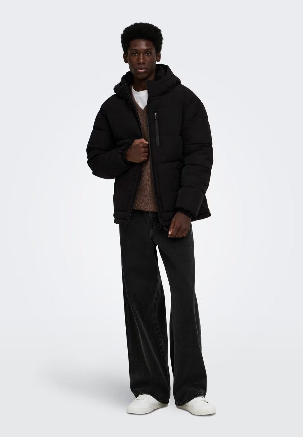 Only & Sons Romo Puffer Black Chaqueta