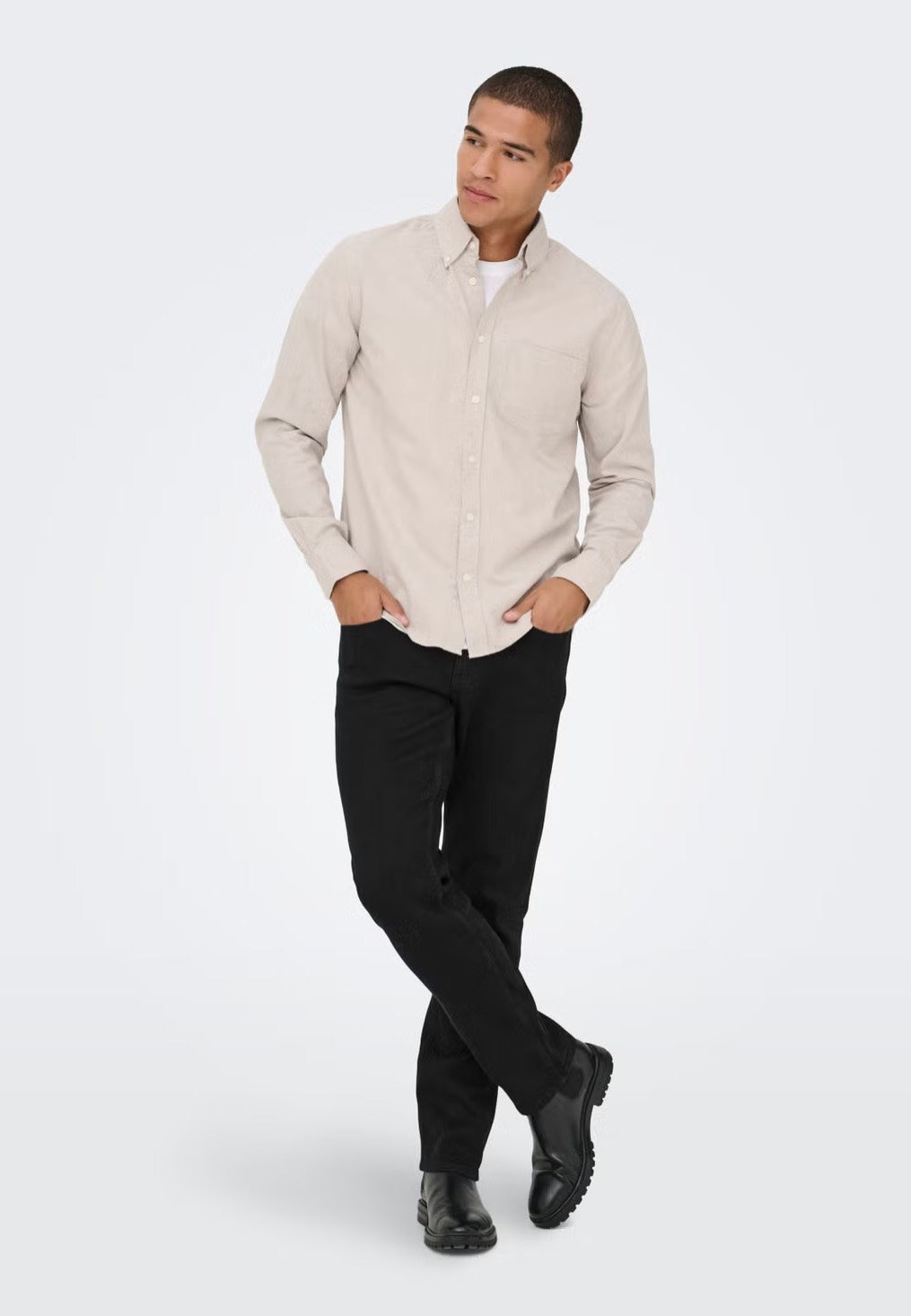 Only & Sons Weft Regular Black Denim Vaqueros