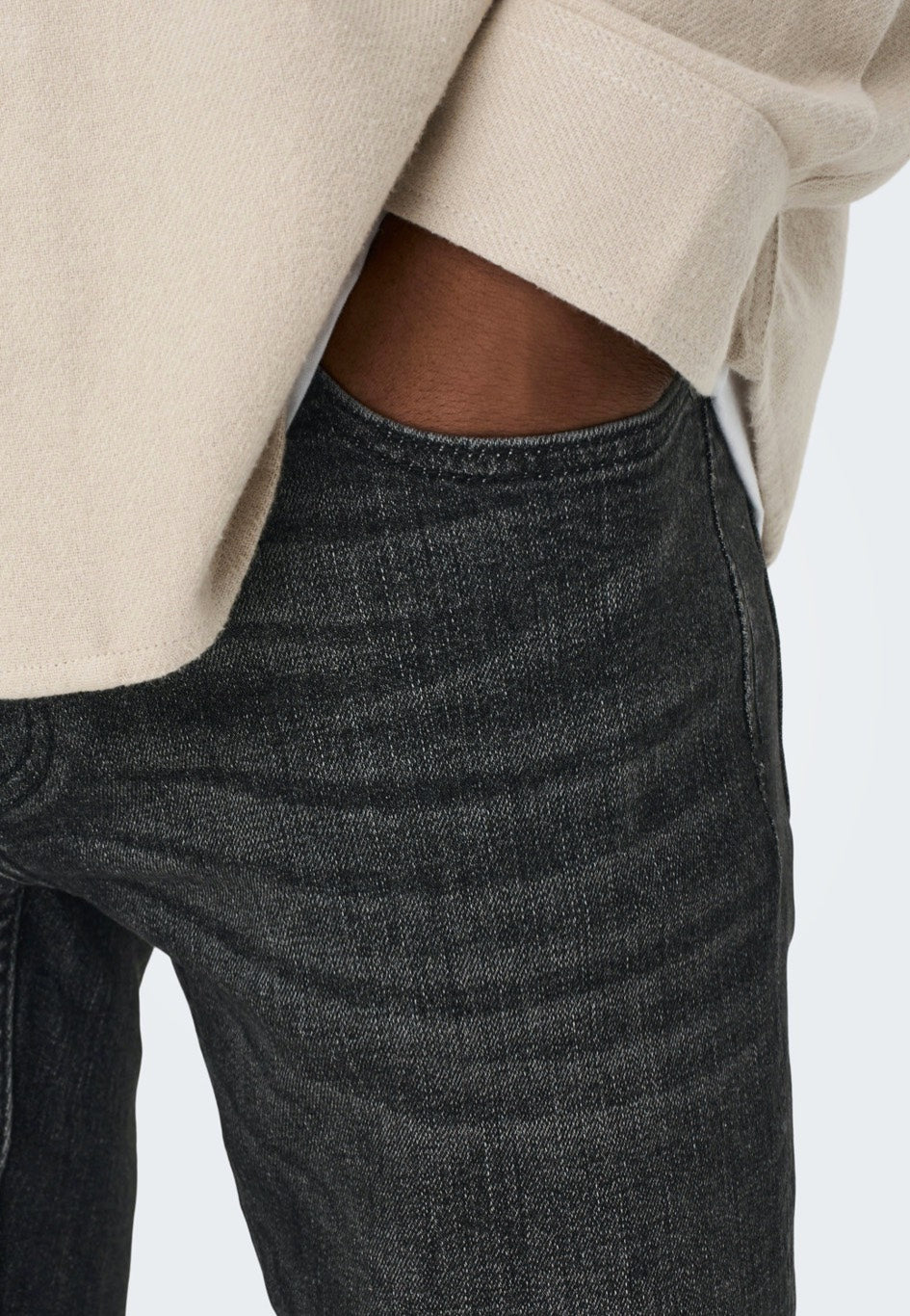 Only & Sons - Loom Slim Black Denim - Jeans | Men-Image