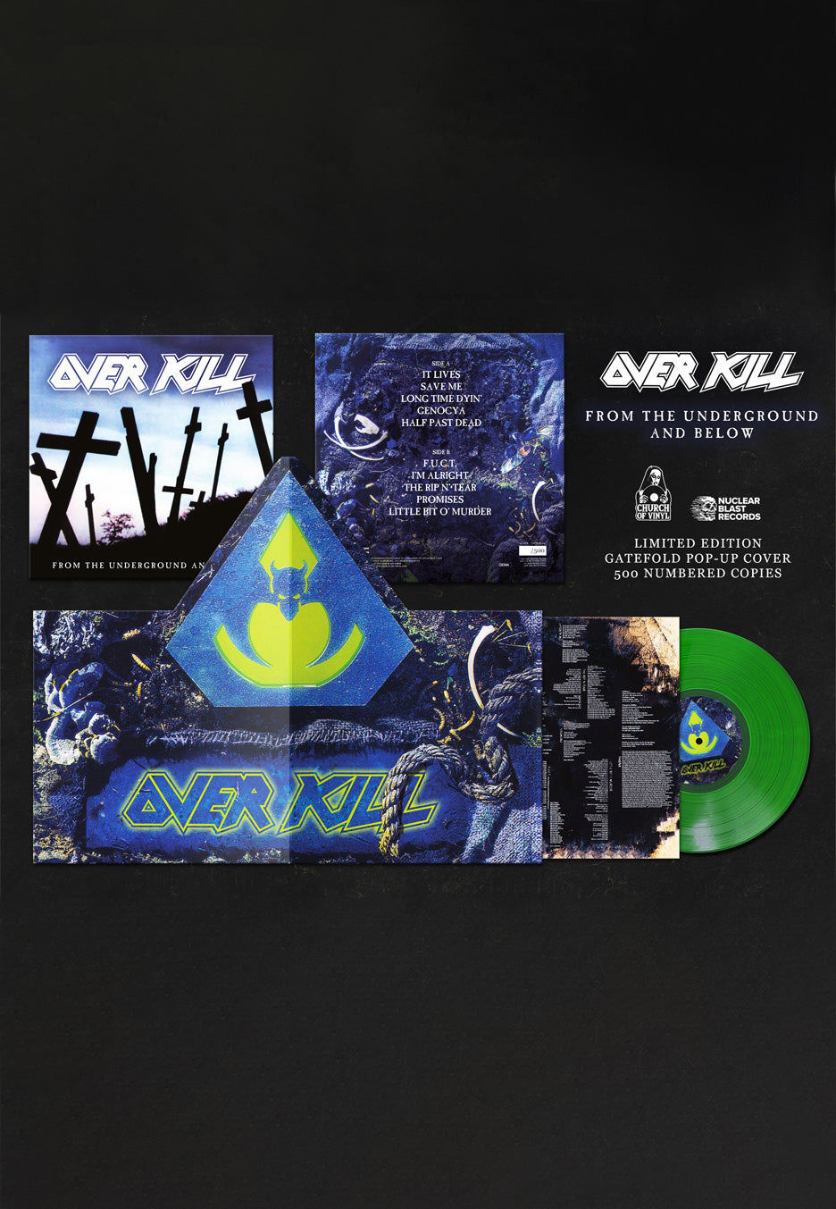 洋楽 overkill / From the Underground & Below Overkill - From The Underground And Below Ltd. Green - Colored PopUp V