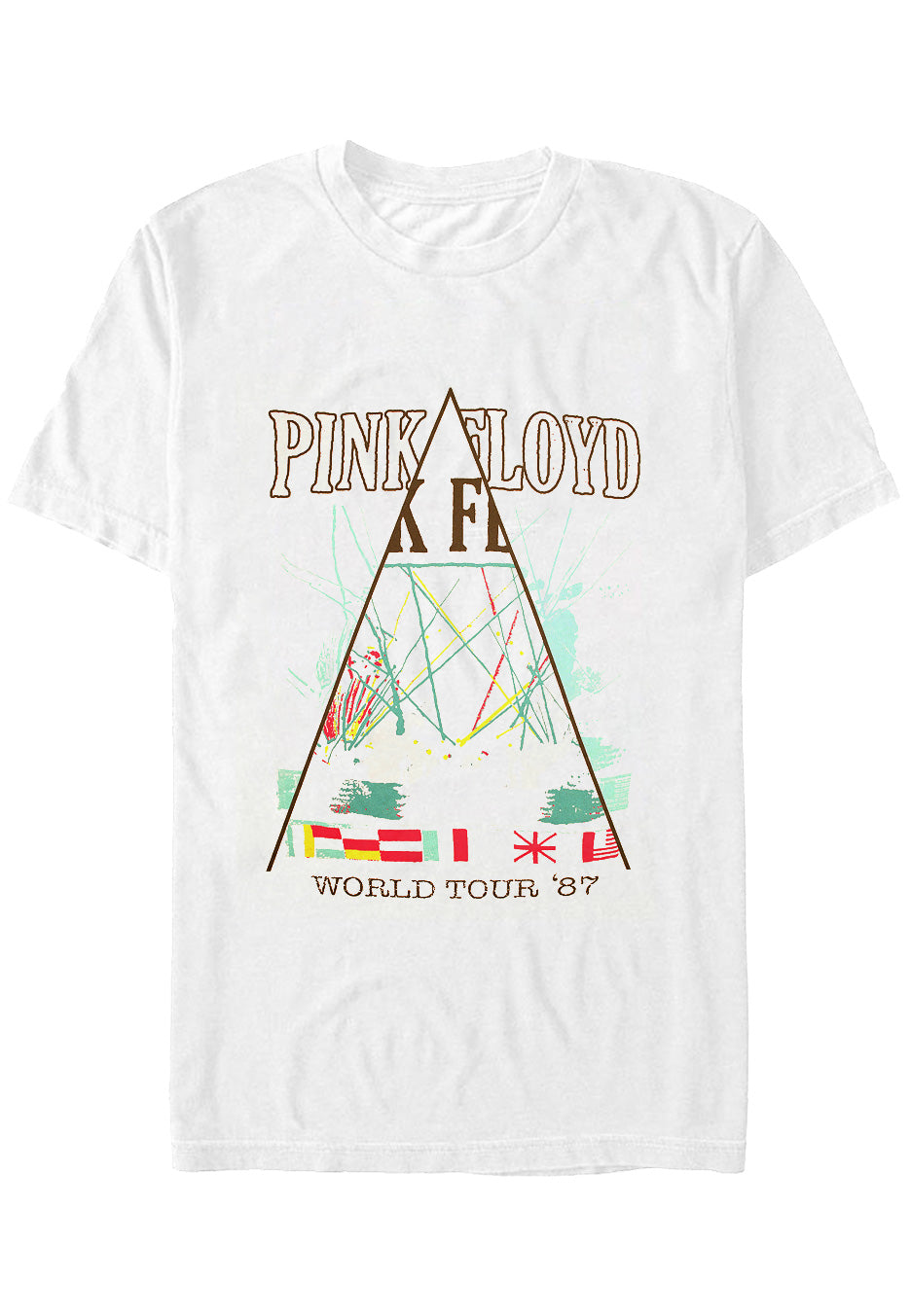PINK FLOYD WORLD TOUR 87 ヴィンテージバンドTシャツ Pink Floyd - World Tour 87 White - T-Shirt | Nuclear Blast