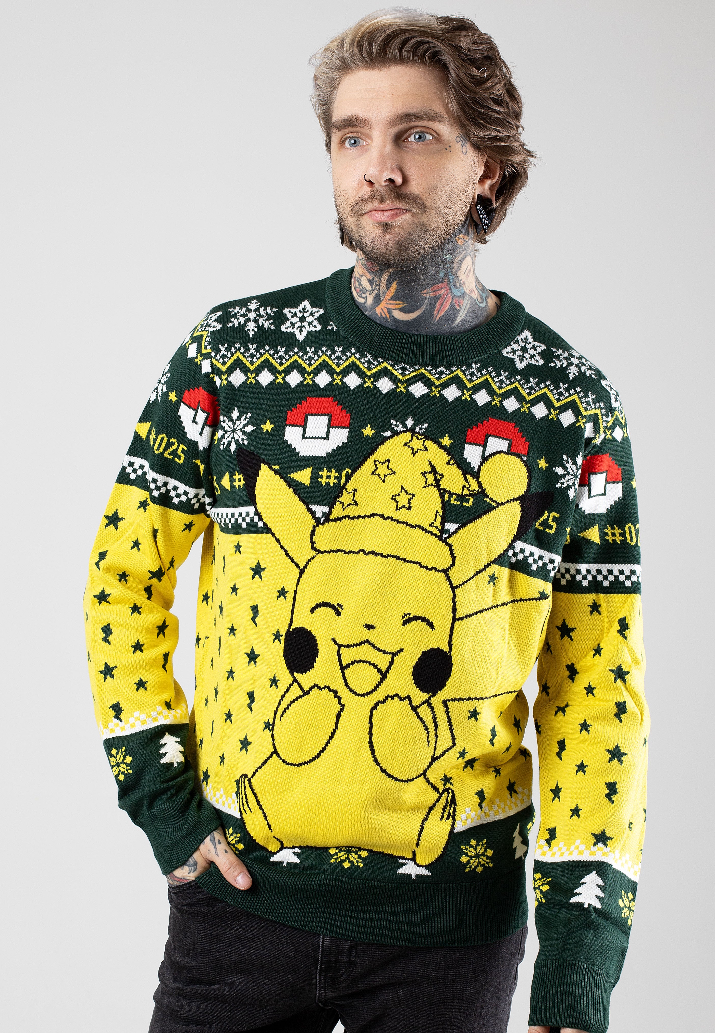 Pokémon - Pikachu Xmas Knit - Pullover | Men-Image