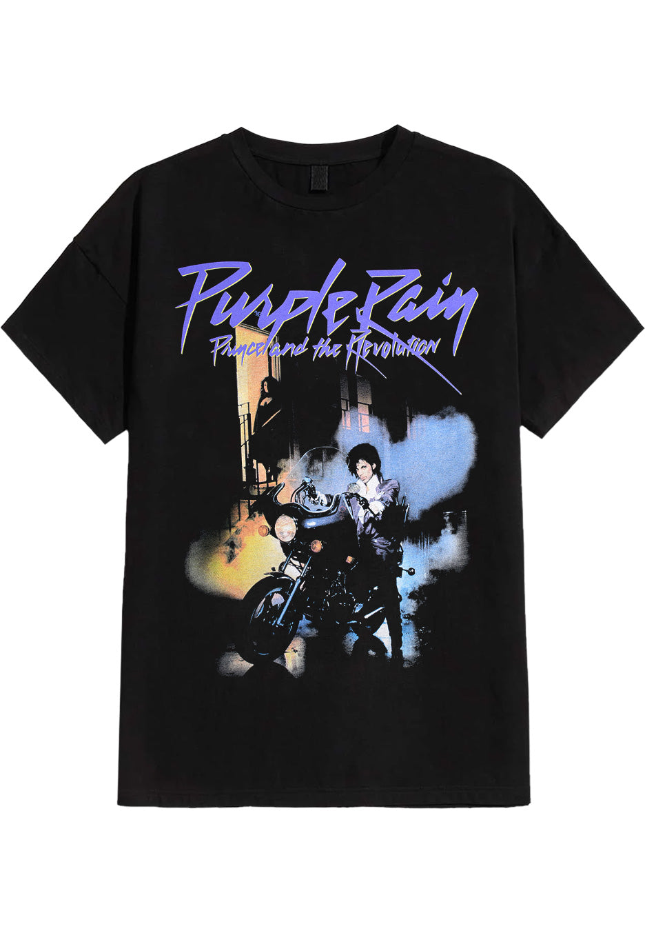 T-Shirt Prince Purple Rain Track List - Officiel Unisexe Dip Dye Purple