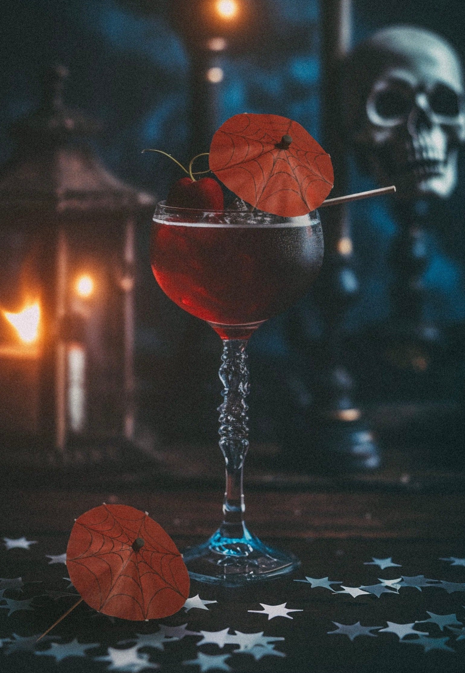 Lively Ghosts - Haunted Spirits Vampweb Spooky - Cocktail Umbrellas | Neutral-Image