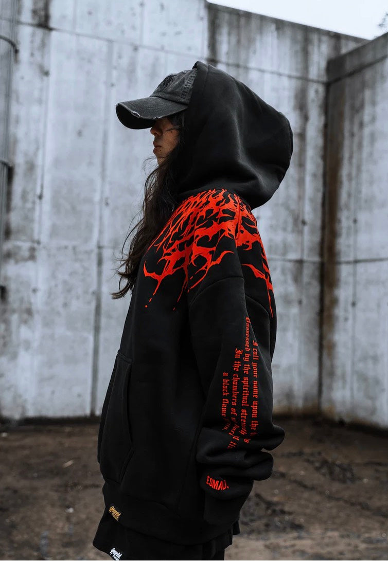 Stay Cold Apparel - Reign Of Blood Heavy Oversized Black - Hoodie | Neutral-Image