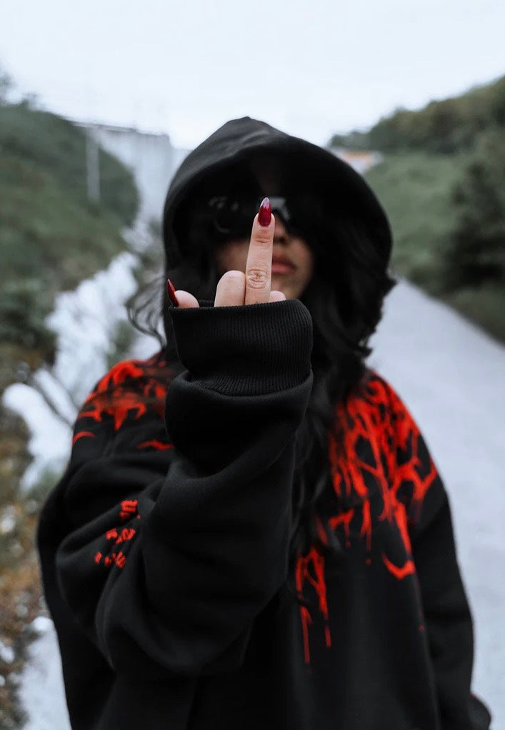 Stay Cold Apparel - Reign Of Blood Heavy Oversized Black - Hoodie | Neutral-Image