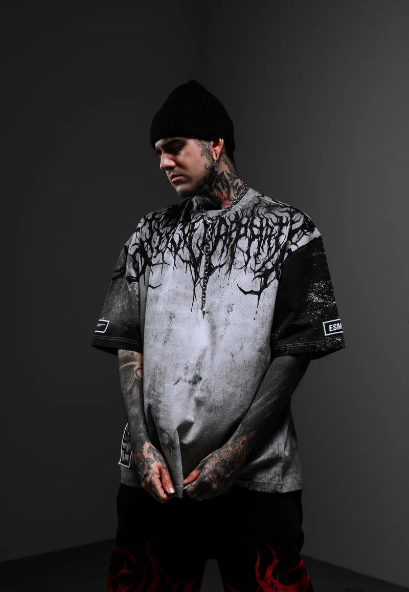 Stay Cold Apparel - Reign Of Blood Oversized Wasted - T-Shirt | Neutral-Image
