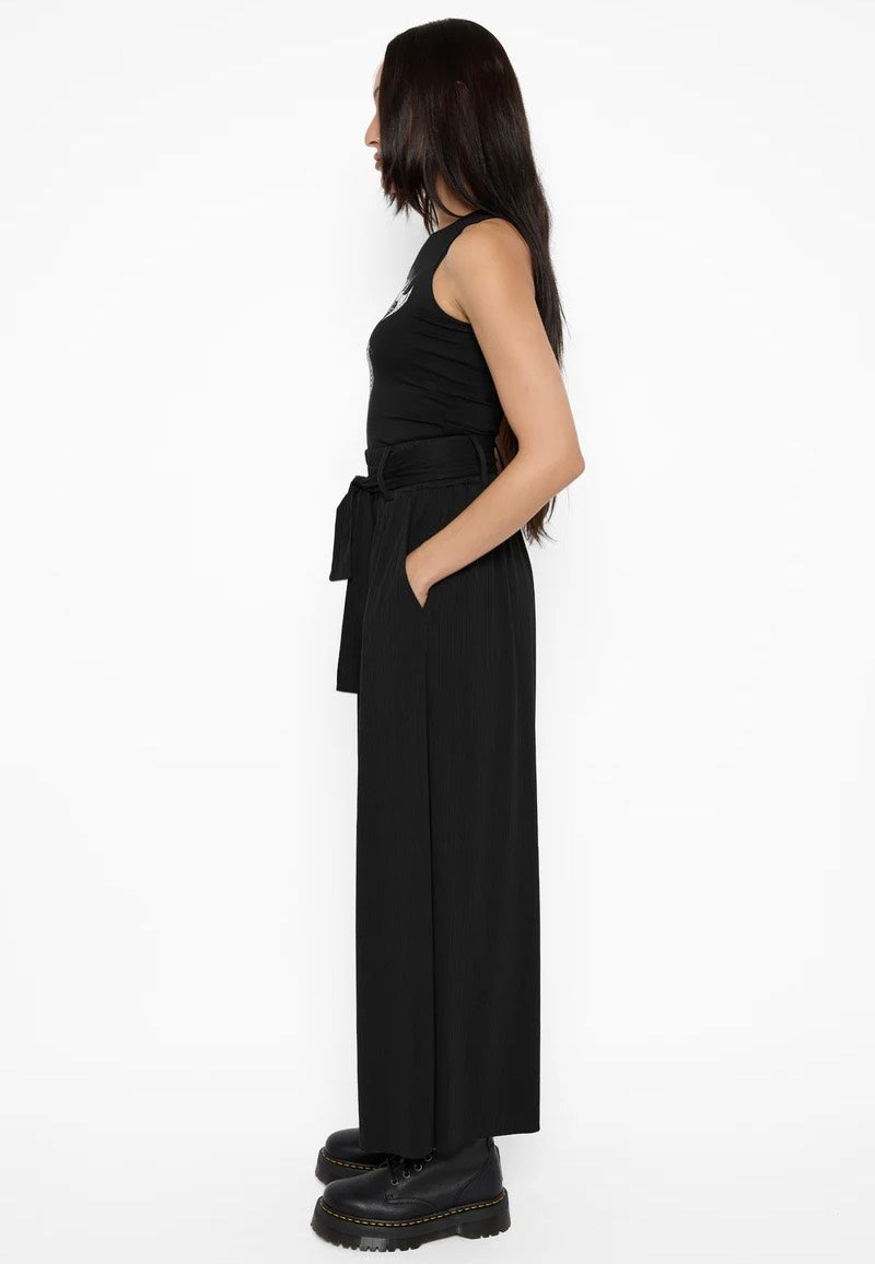 Mary Wyatt Rowan Pleated Black Pantalones