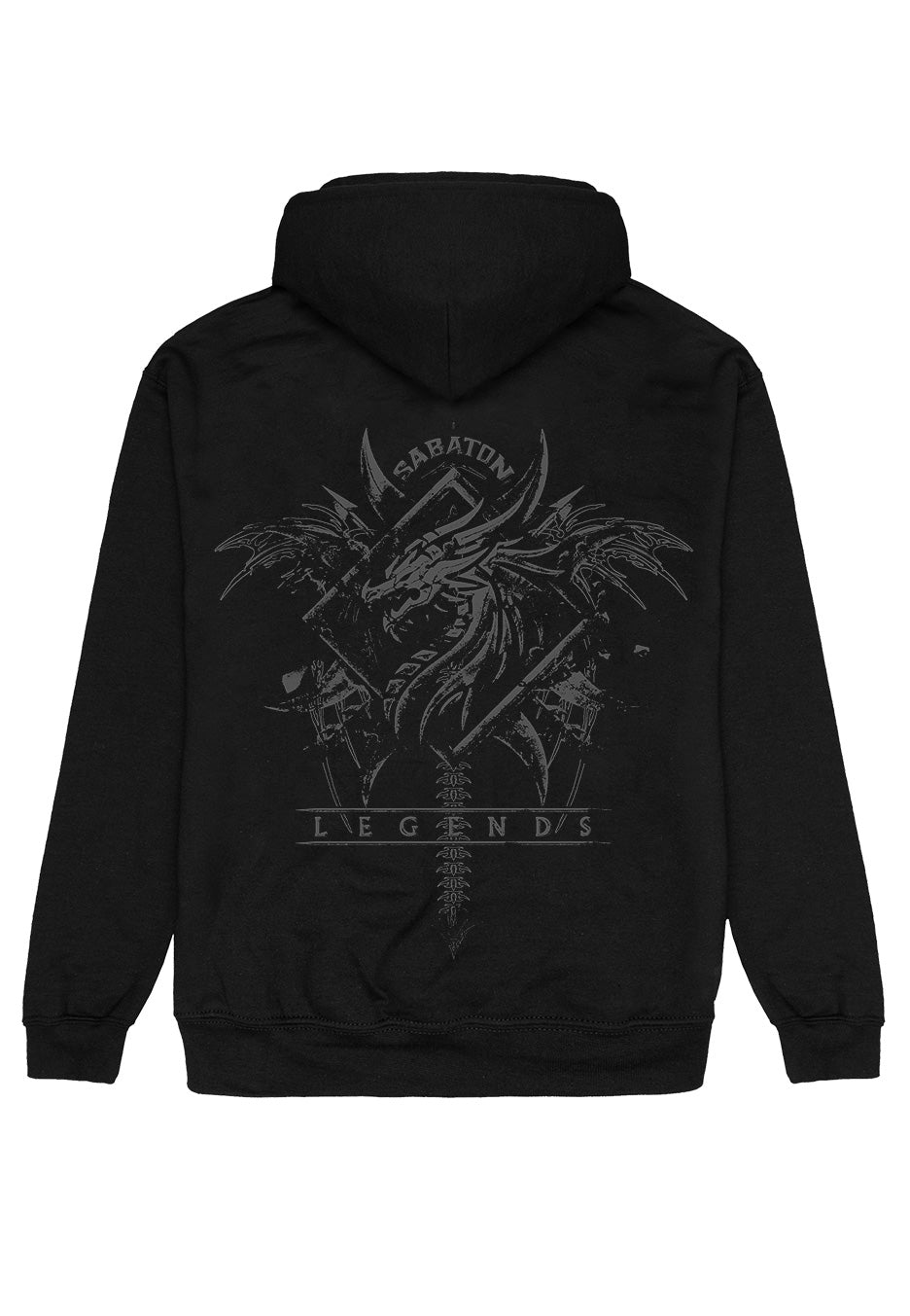 Sabaton - Legends Dragon Black On Black - Hoodie | Neutral-Image