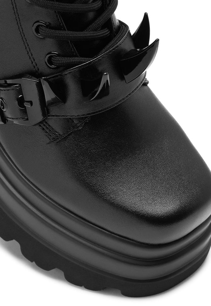 Koi Footwear - Santoku Trident Spike Platform Black - Girl Shoes | Women-Image