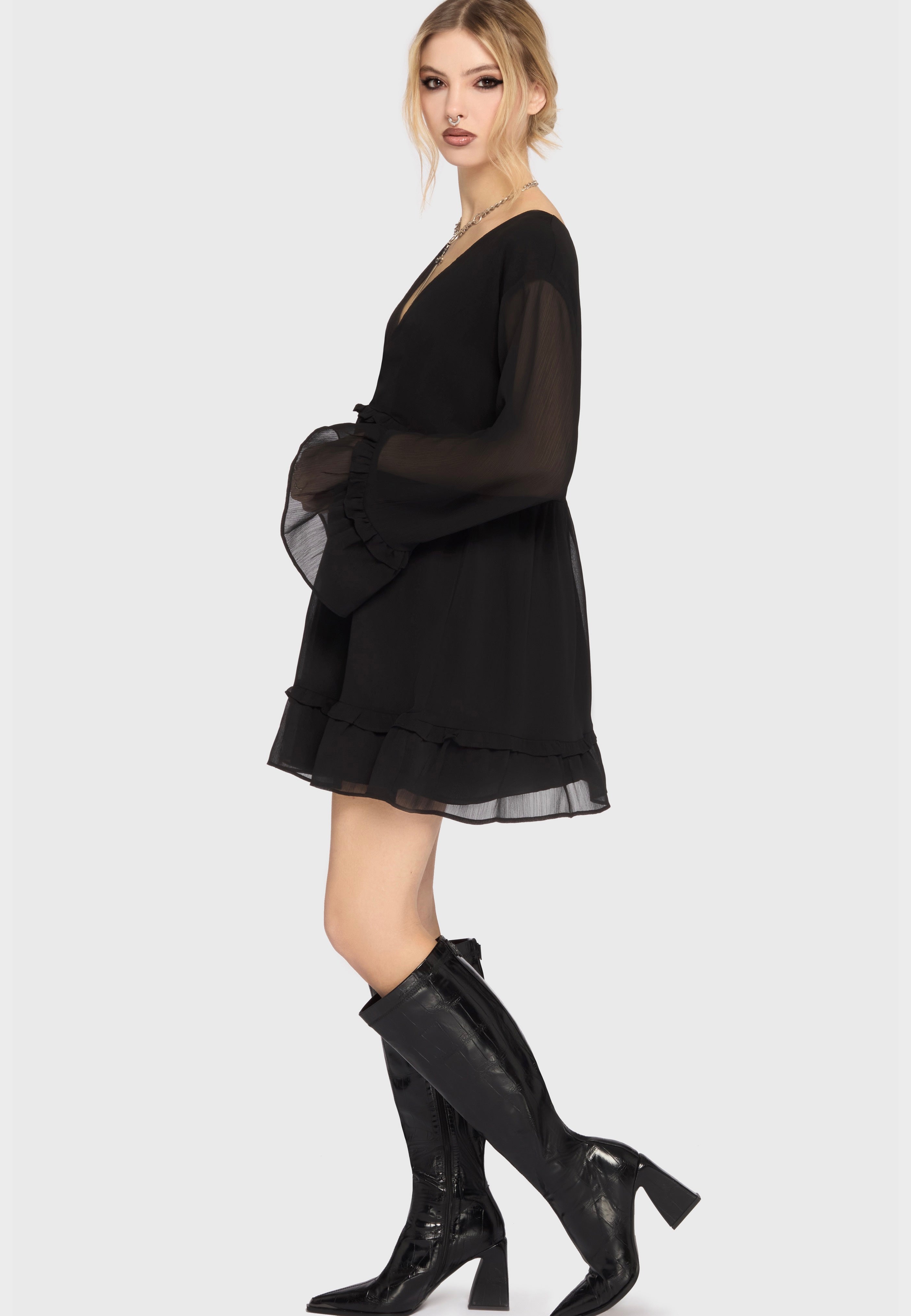 Killstar - Seraph In Ash Mini Black - Dress | Women-Image