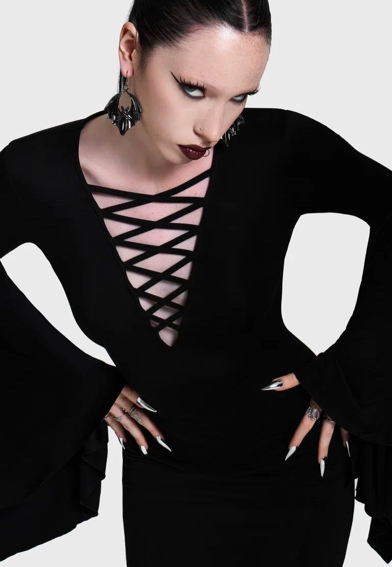 Killstar Seraphelle Maxi Black Vestido