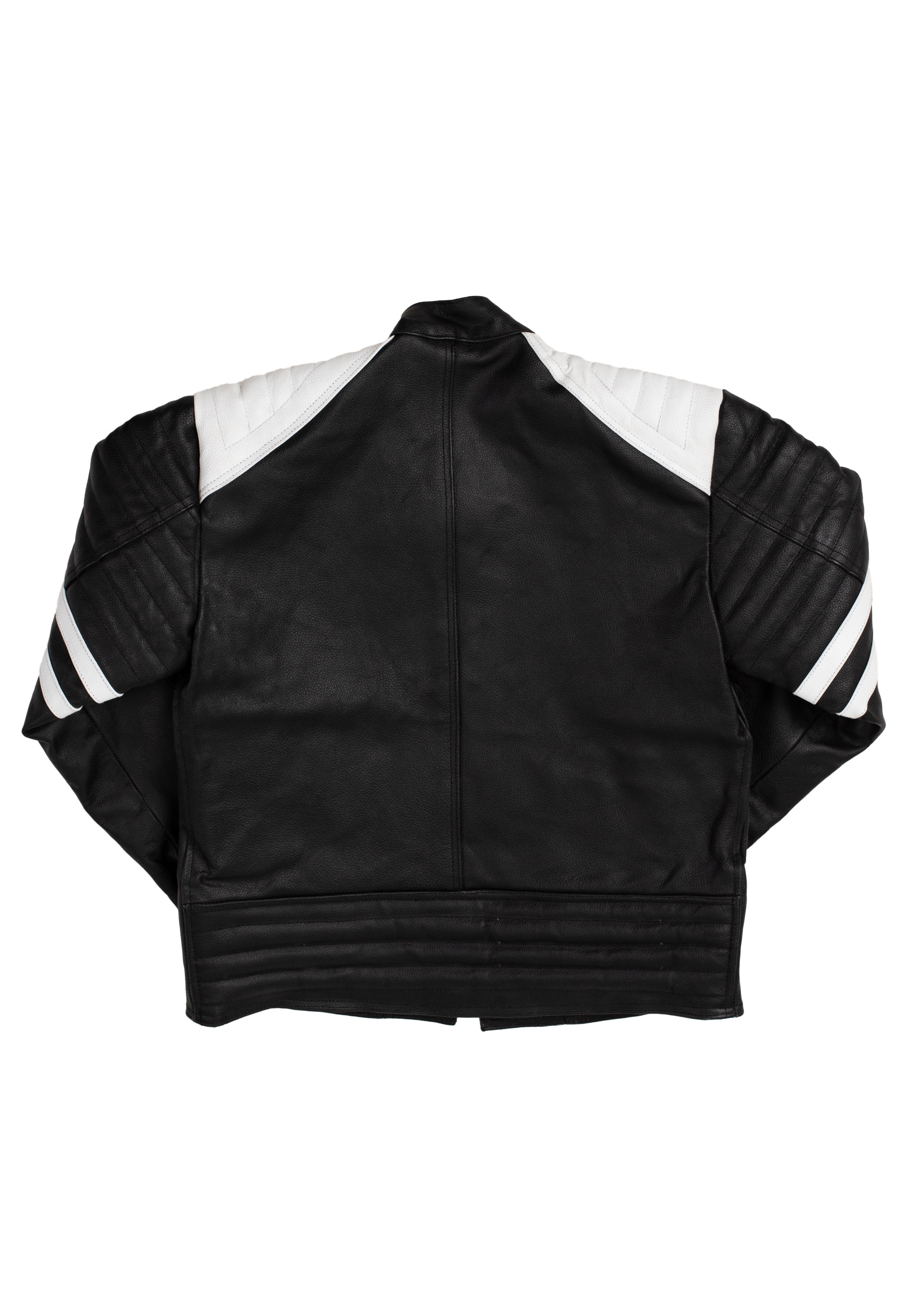 SexyPunk - Old School White/Black - Leather Jacket
