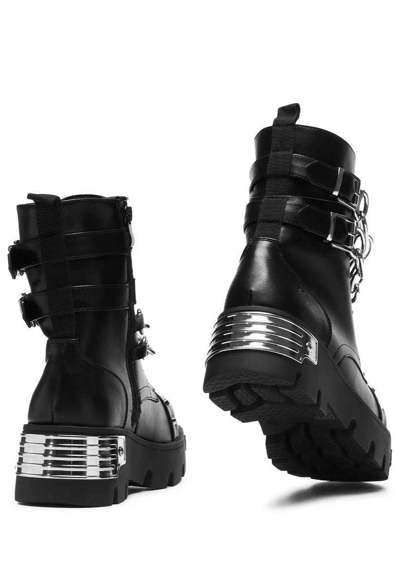Koi Footwear - Shackled Shadows Heavy Duty Chain Biker Black - Girl Shoes | Women-Image