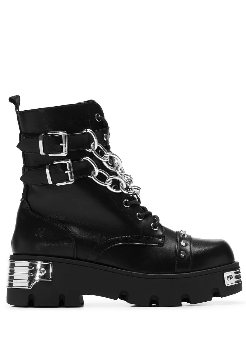 Koi Footwear - Shackled Shadows Heavy Duty Chain Biker Black - Girl Shoes | Women-Image