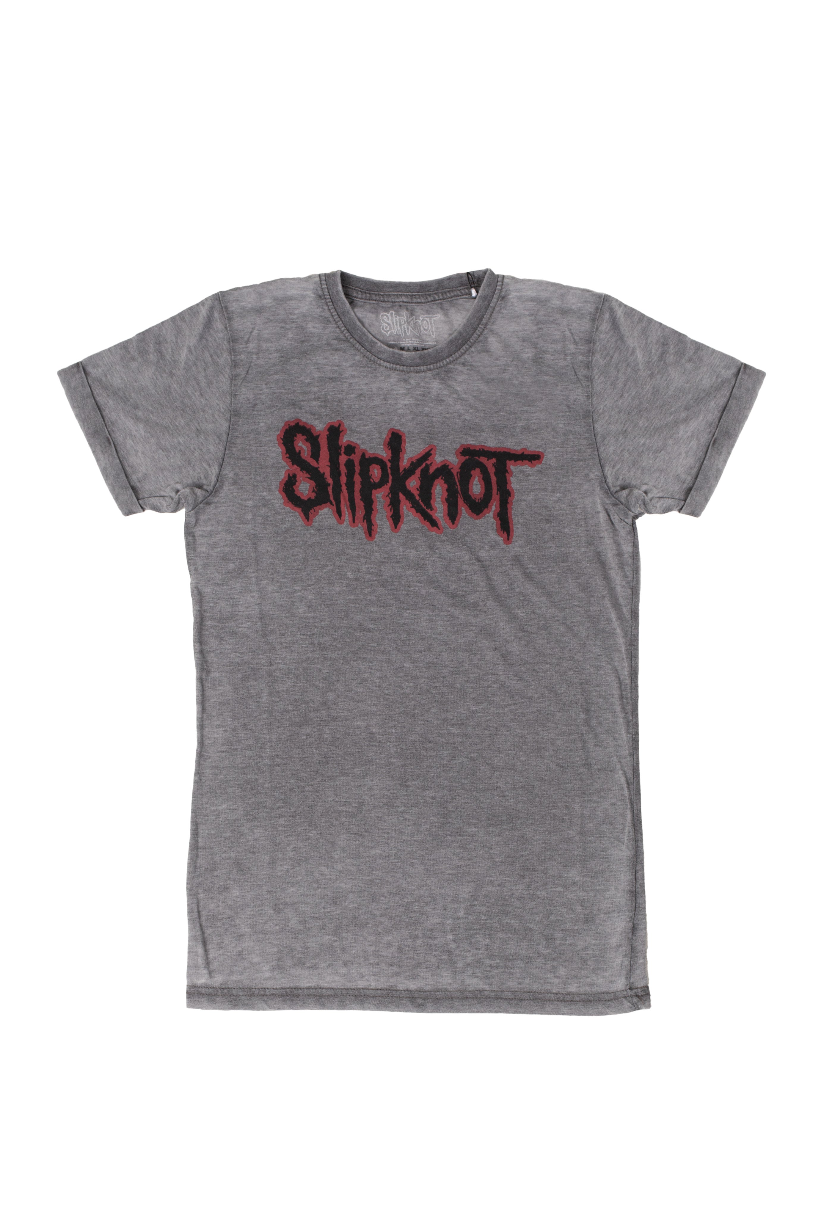 Slipknot - Red Logo Burnout Grey - T-Shirt | Nuclear Blast