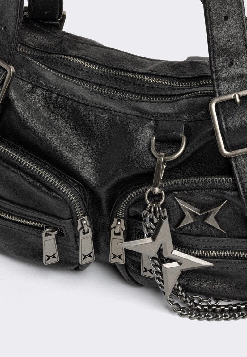 Minga London - Soot Vegan Shoulder Black - Bag | Women-Image