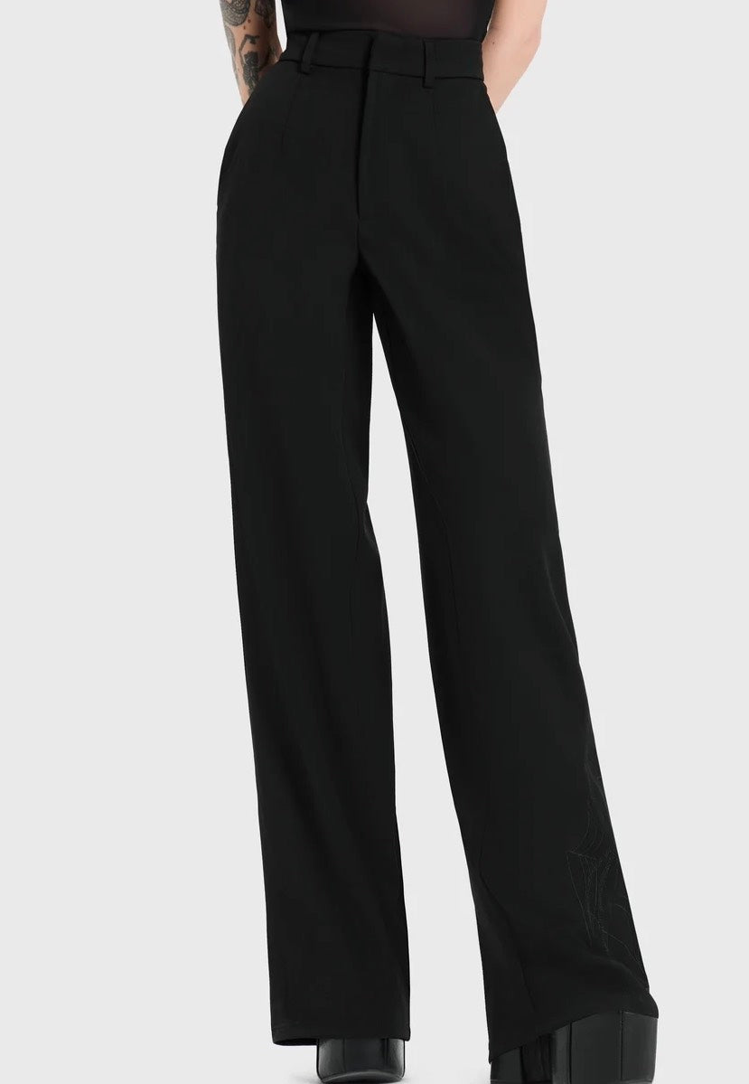 Killstar Spiderella Black Pantalones