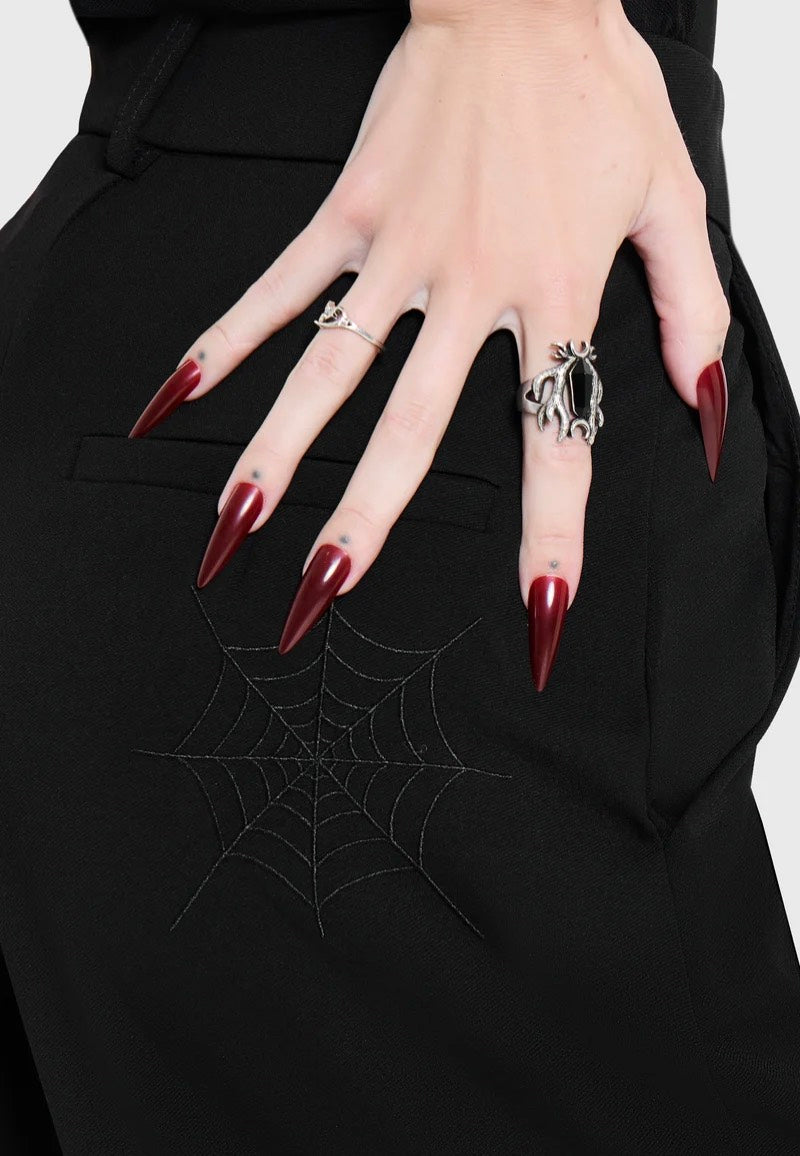 Killstar Spiderella Black Pantalones