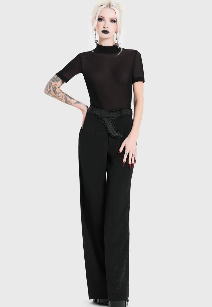 Killstar Spiderella Black Pantalones