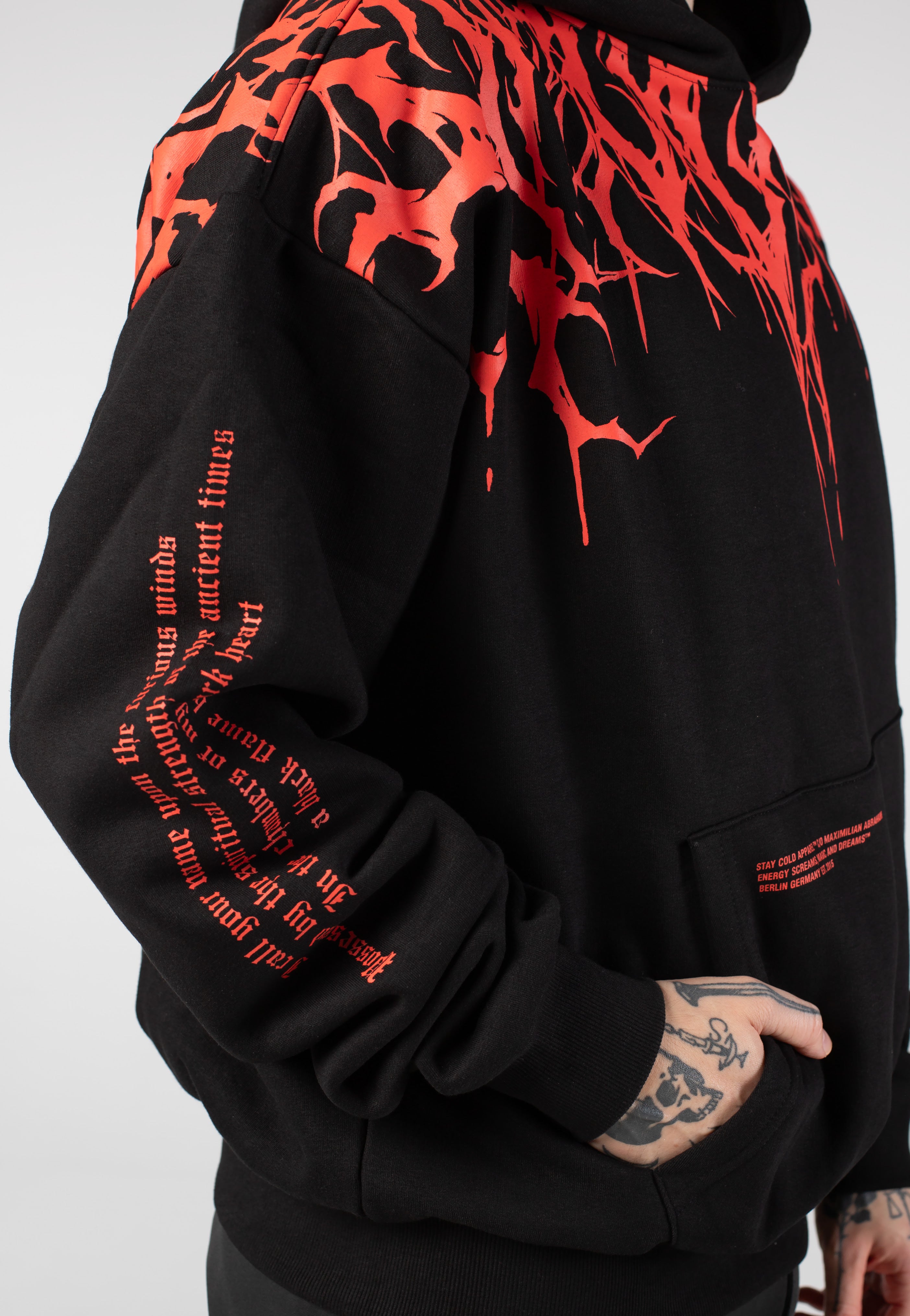 Stay Cold Apparel - Reign Of Blood Heavy Oversized Black - Hoodie | Neutral-Image