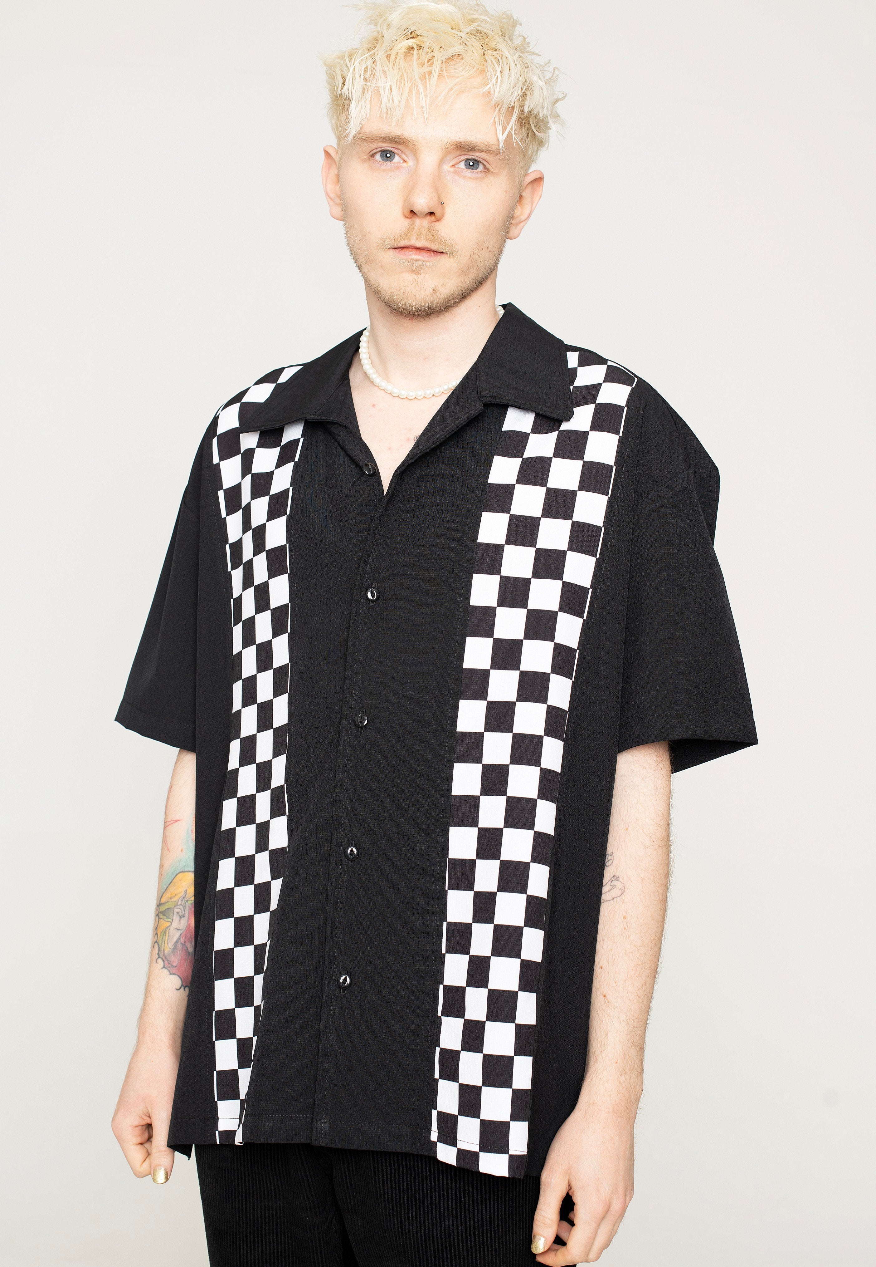 Steady Clothing - Checkered Mini Panel Black/White - Shirt