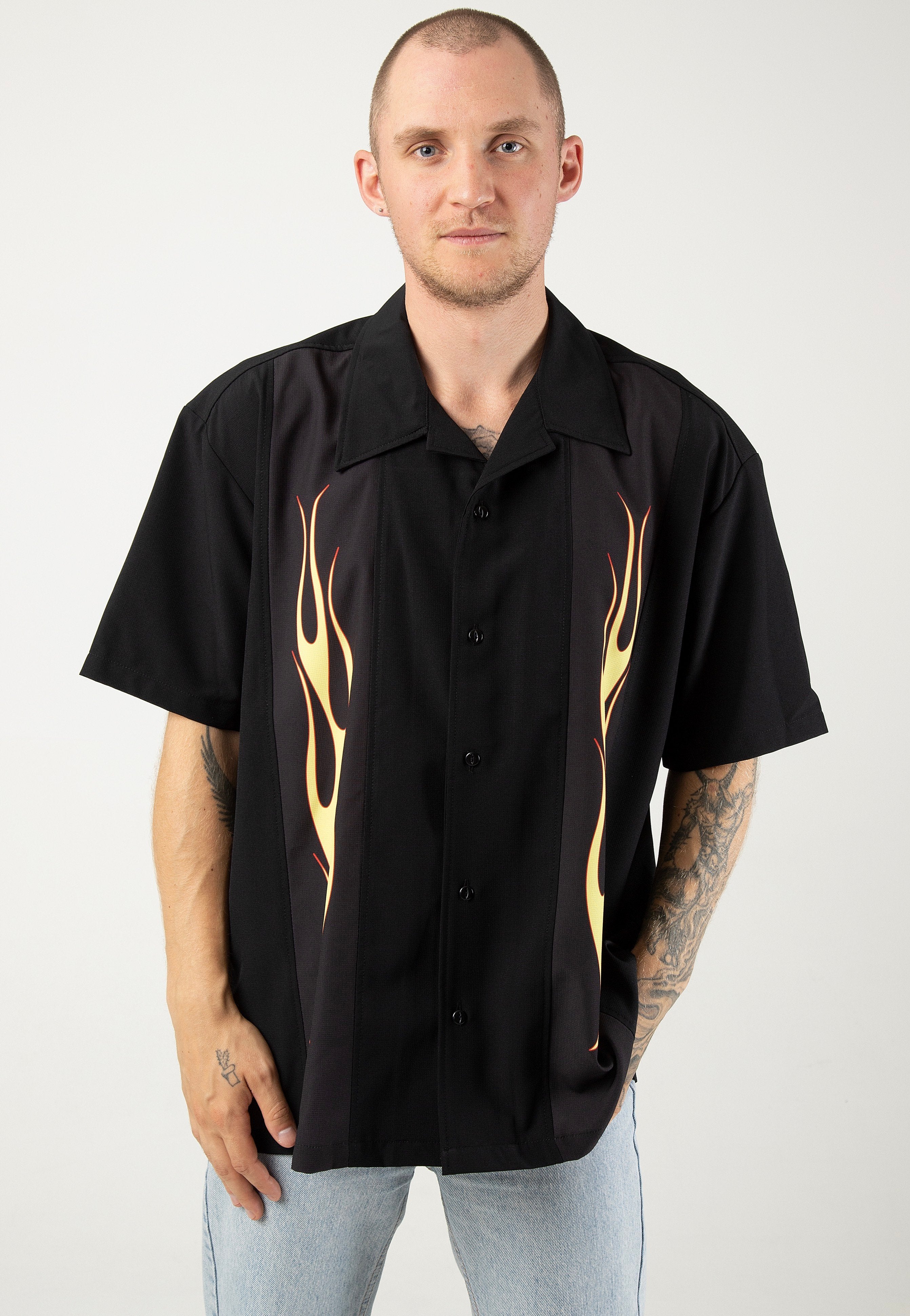 Steady Clothing - Flame N Hot Black - Shirt