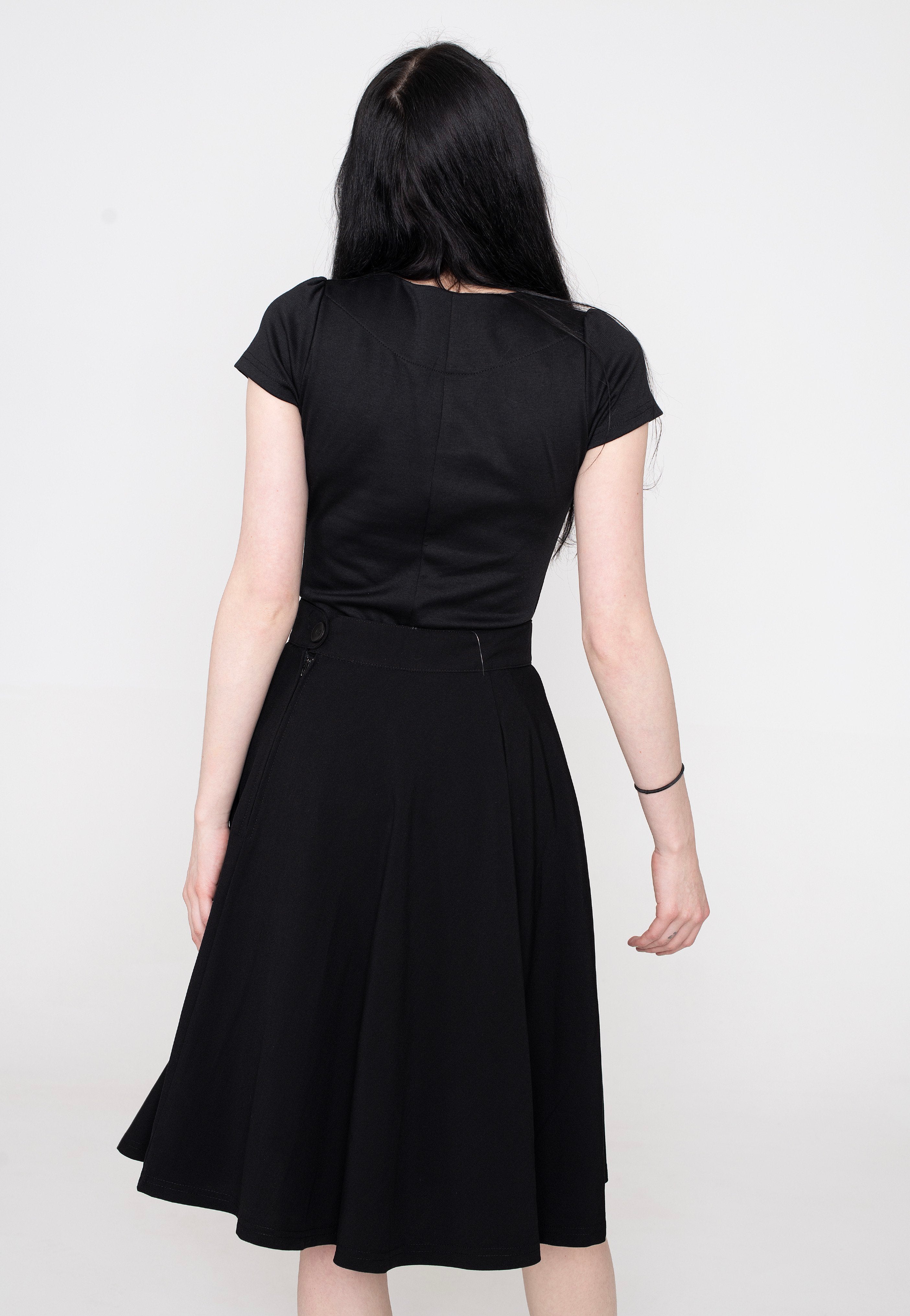 Steady Clothing - High Waist Thrills Black - Swing Skirt