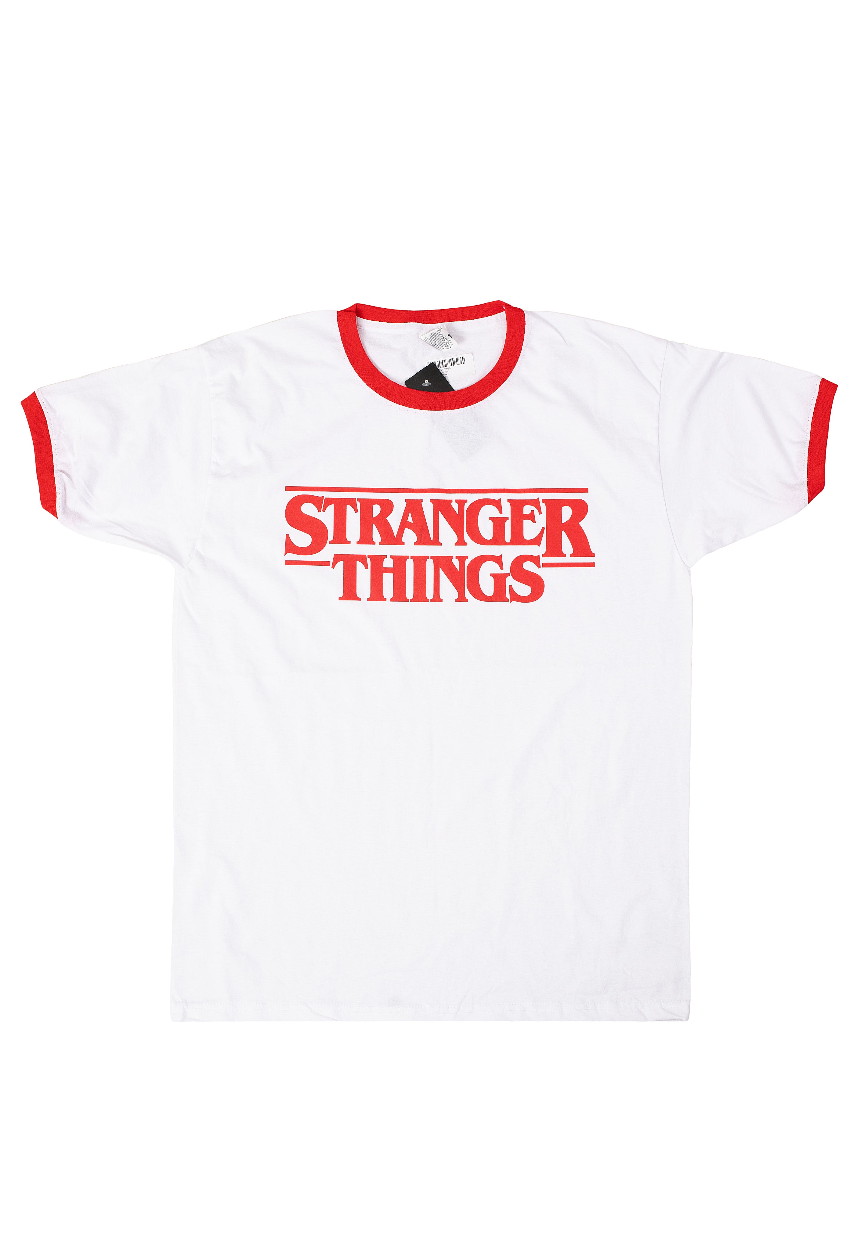 Stranger Things - Logo Ringer White - T-Shirt | Nuclear Blast