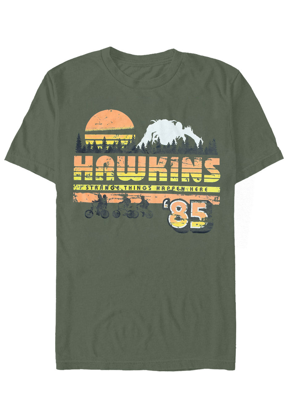 Stranger Things - Hawkins '85 Vintage Olive - T-Shirt | Neutral-Image