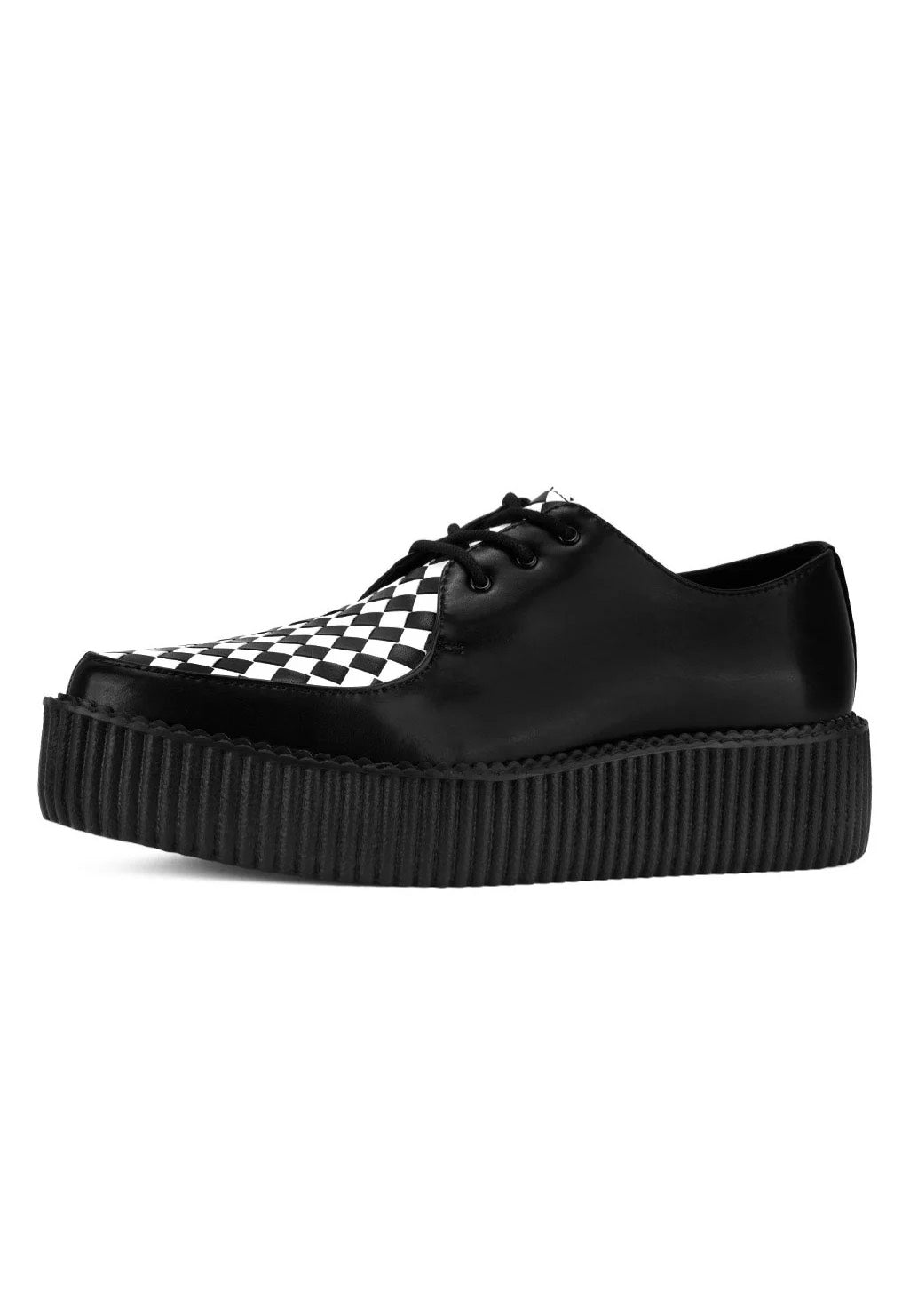 T.U.K. - Viva High Pointed Black/White Woven - Shoes | Neutral-Image