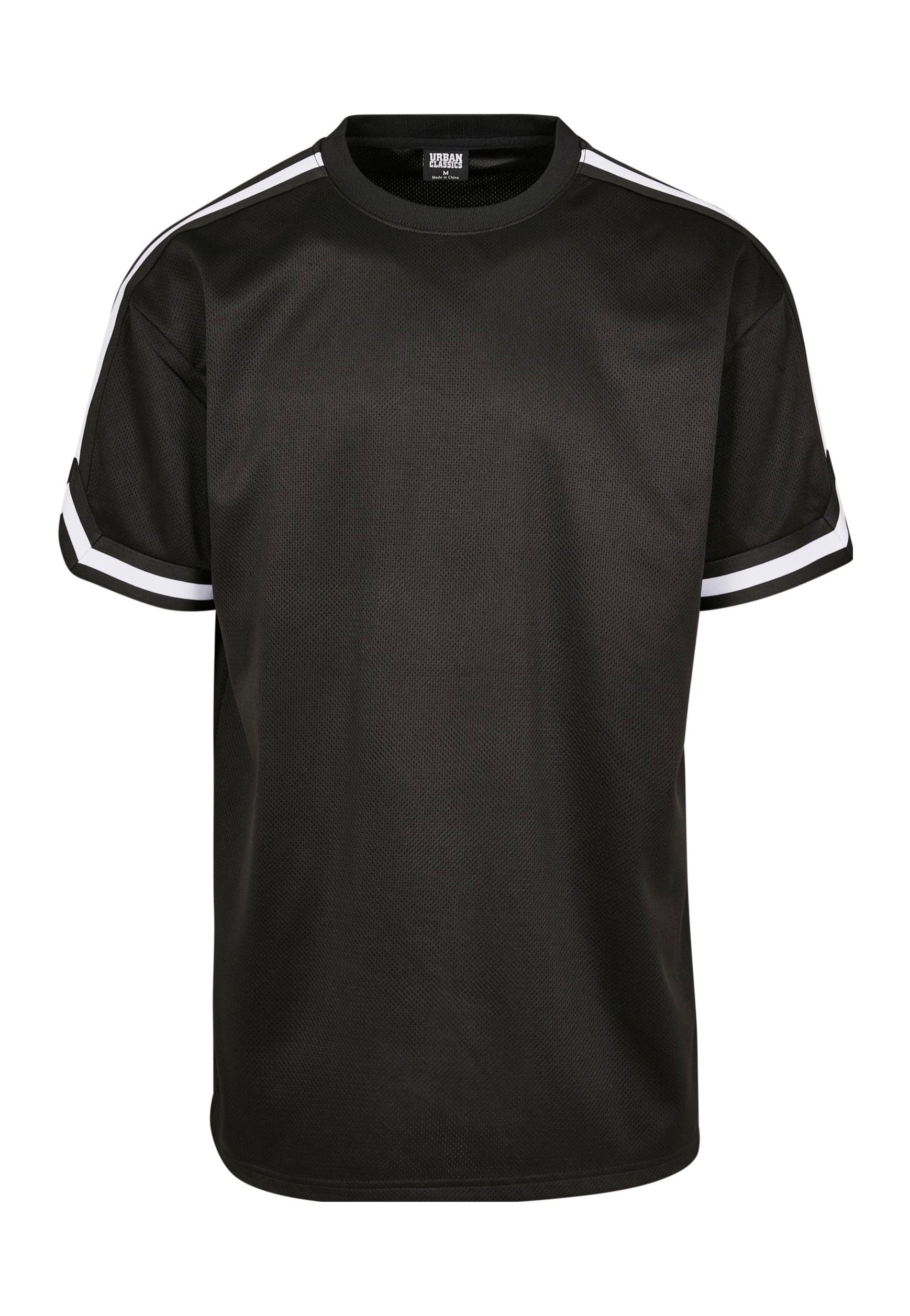 Urban Classics - Oversized Stripes Mesh Black - T-Shirt