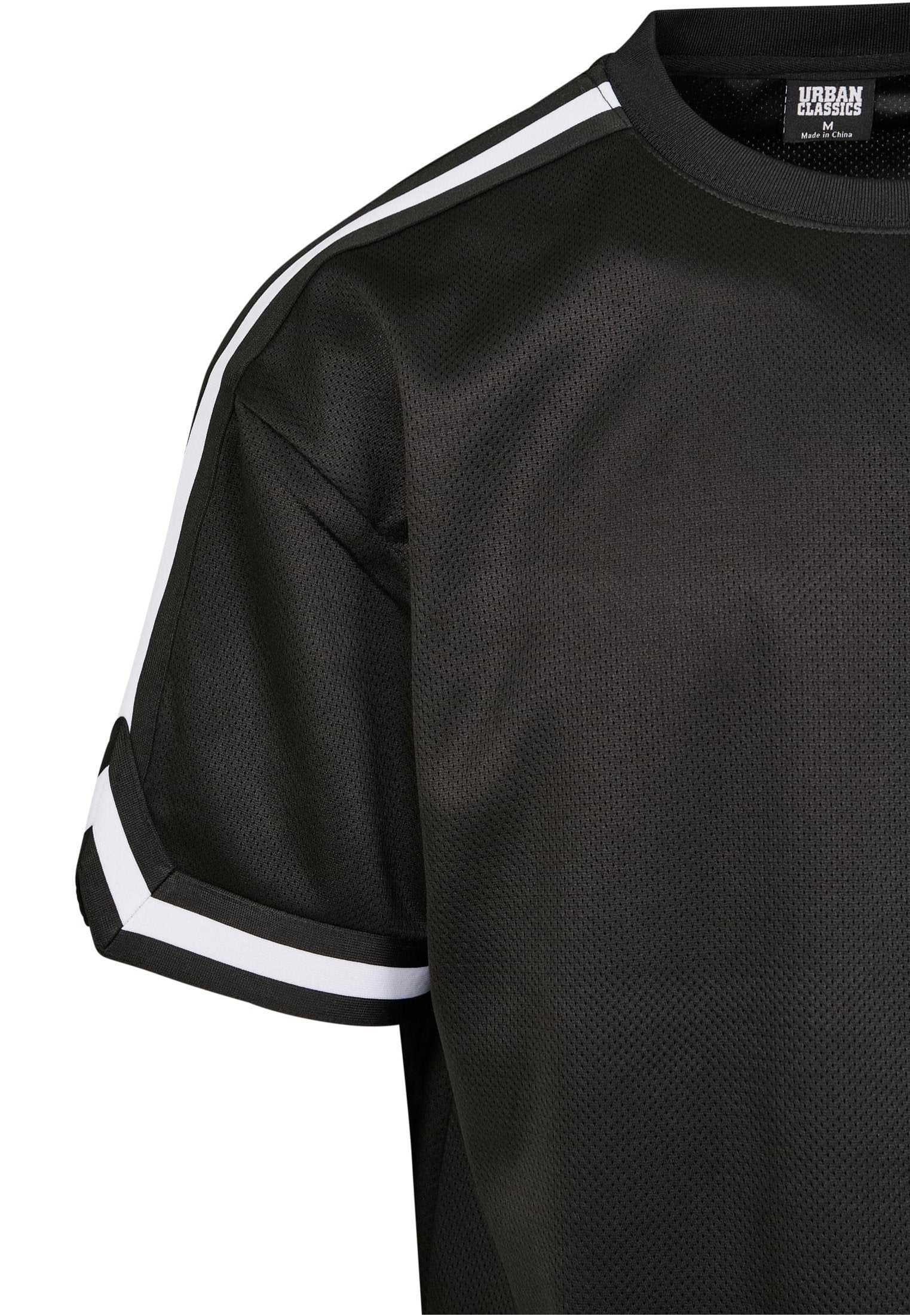Urban Classics - Oversized Stripes Mesh Black - T-Shirt