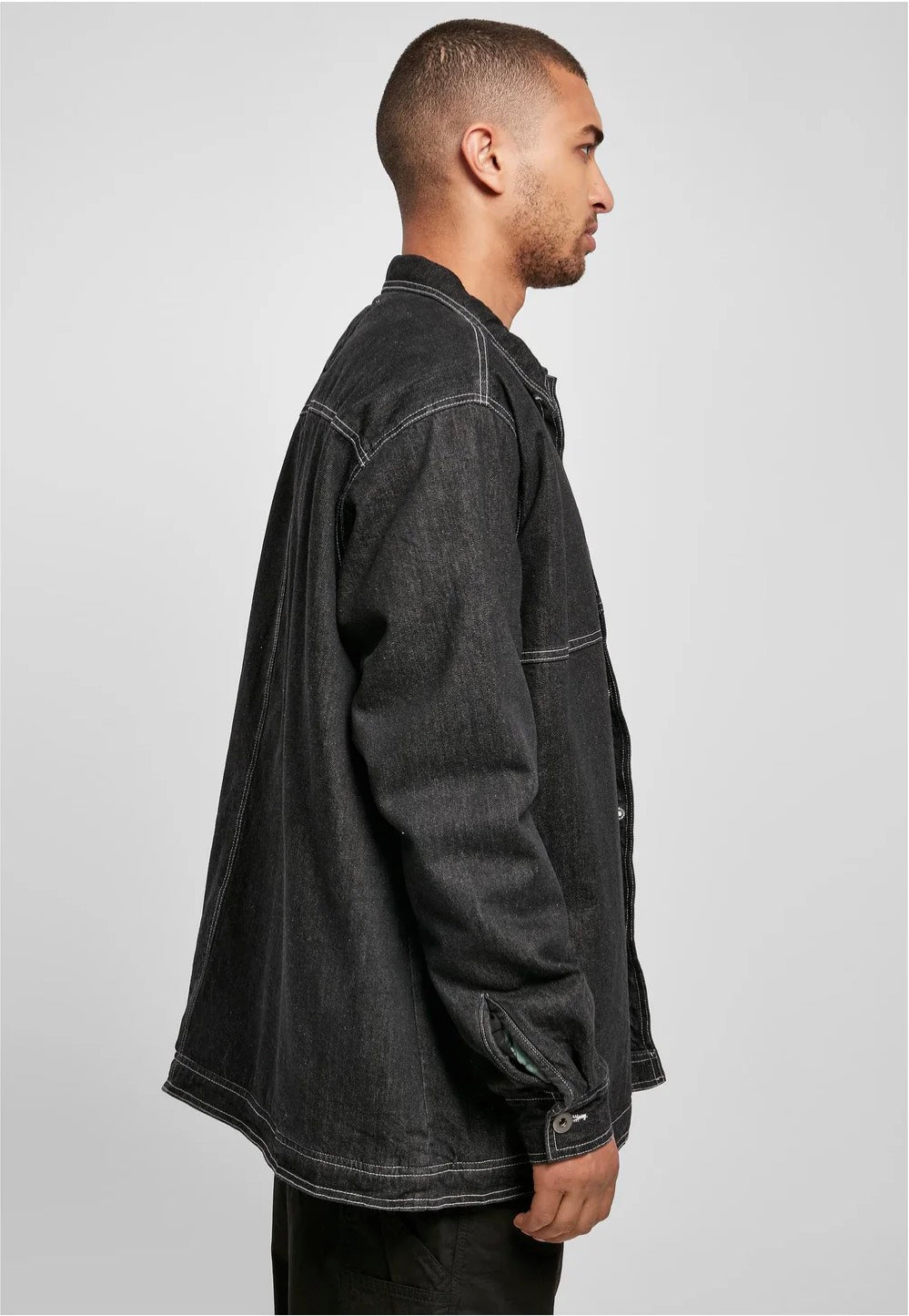 Urban Classics - Oversized Trucker Black Raw - Jacket | Men-Image