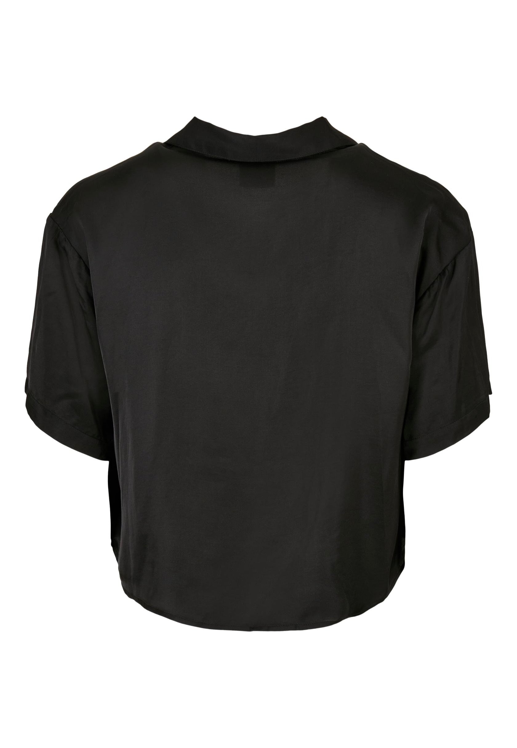 Urban Classics - Ladies Viscose Satin Resort Black - Shirt | Women-Image