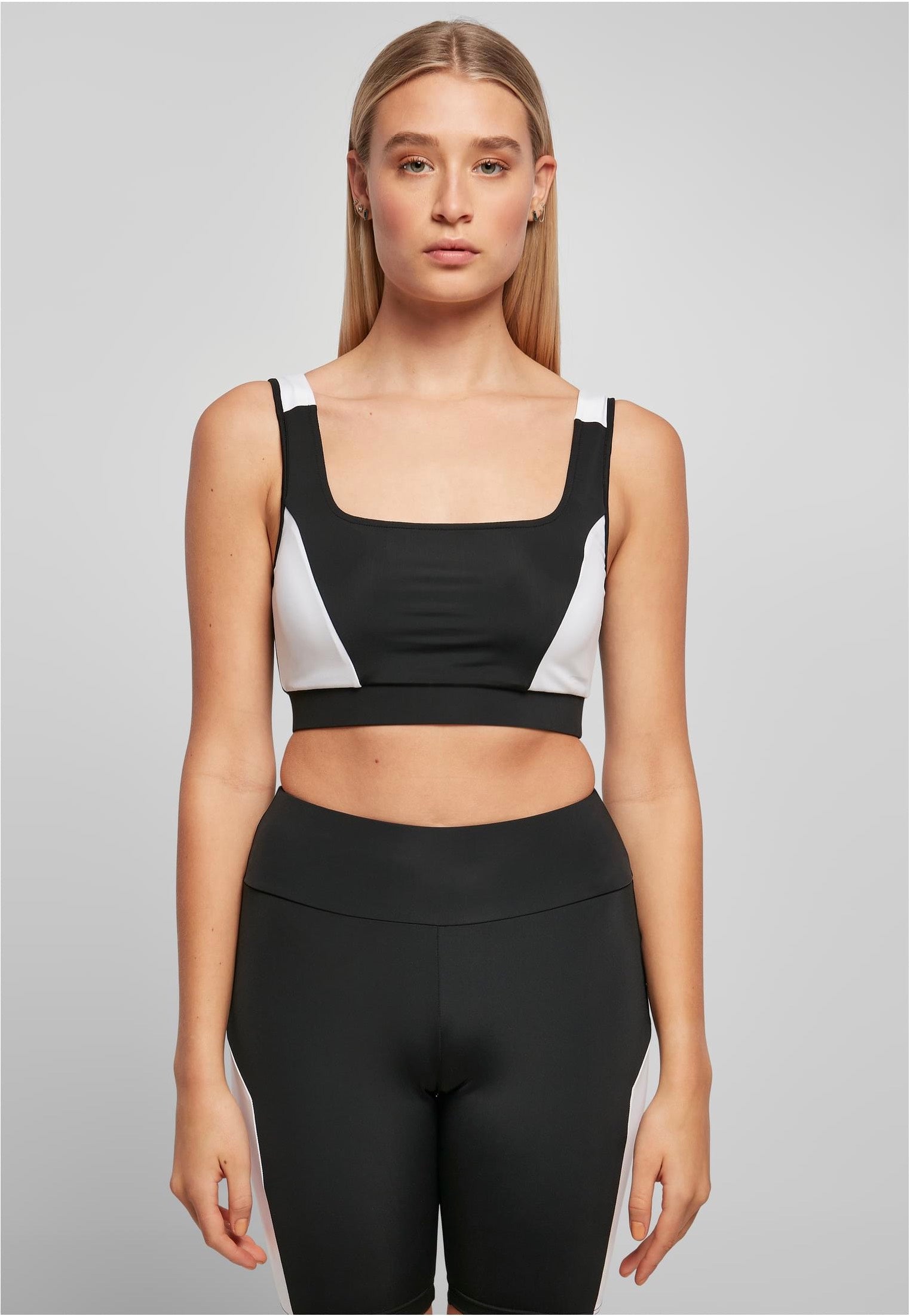 Urban Classics - Ladies Color Block Black/White - Bra | Women-Image