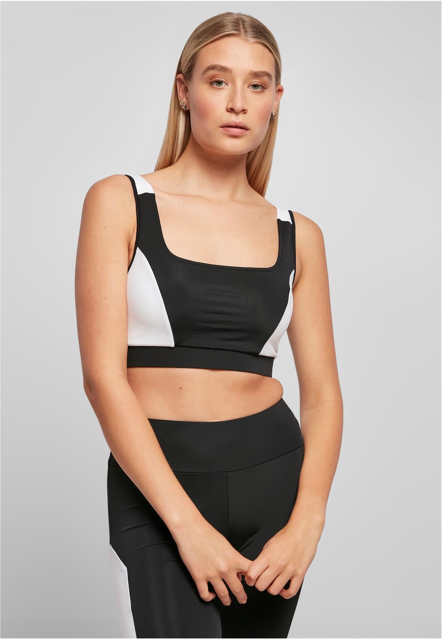 Urban Classics - Ladies Color Block Black/White - Bra | Women-Image