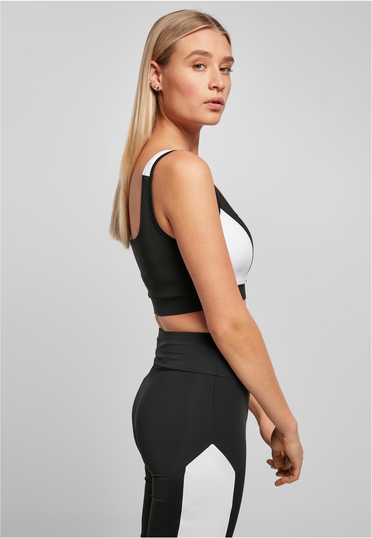 Urban Classics - Ladies Color Block Black/White - Bra | Women-Image