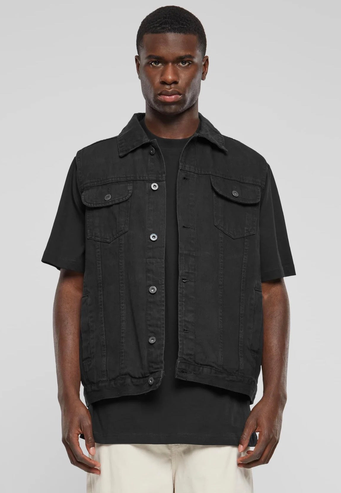 Urban Classics - Denim Black Dark - Jeans Vest | Men-Image